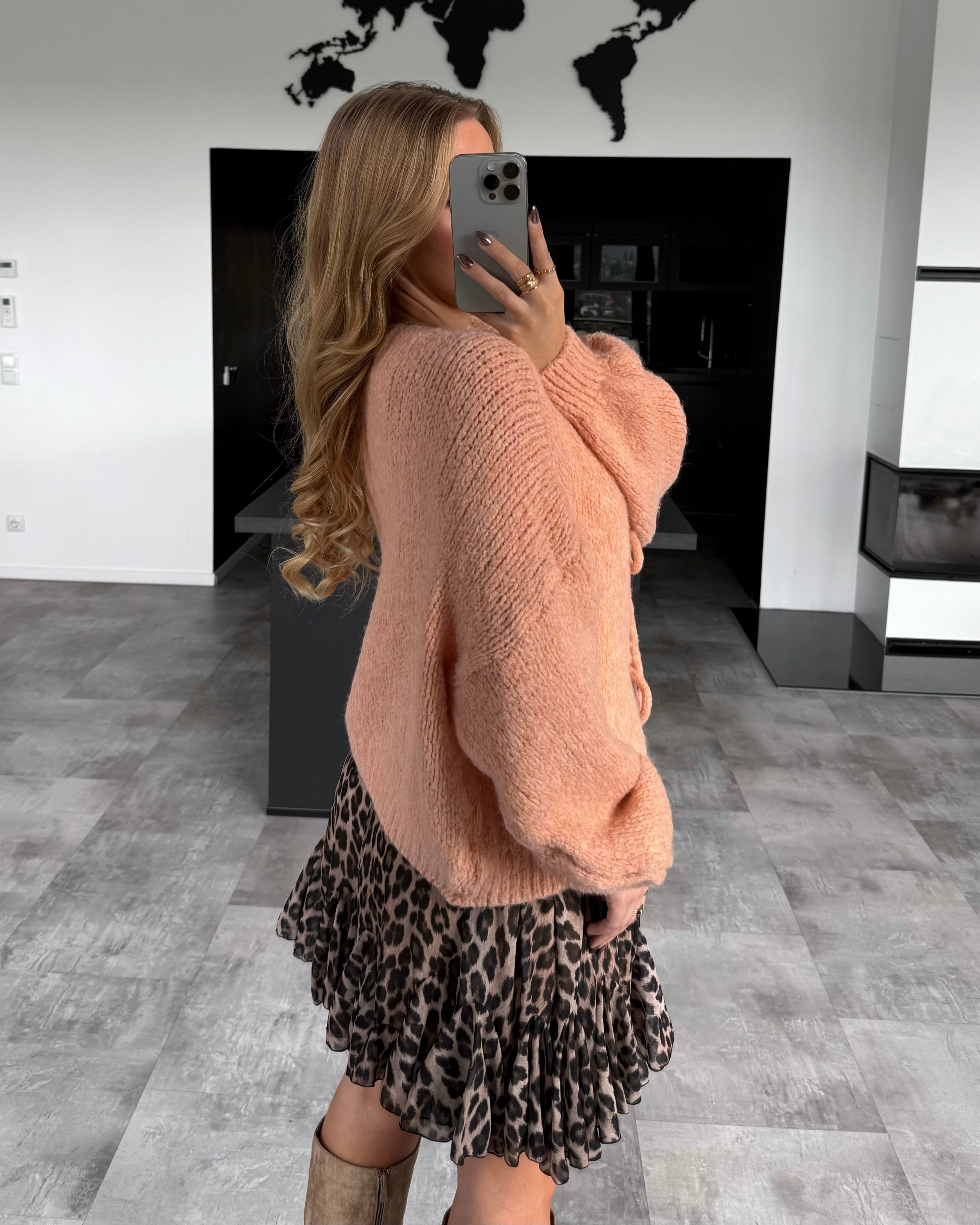 Knoten-Cardigan "Mavie" Apricot