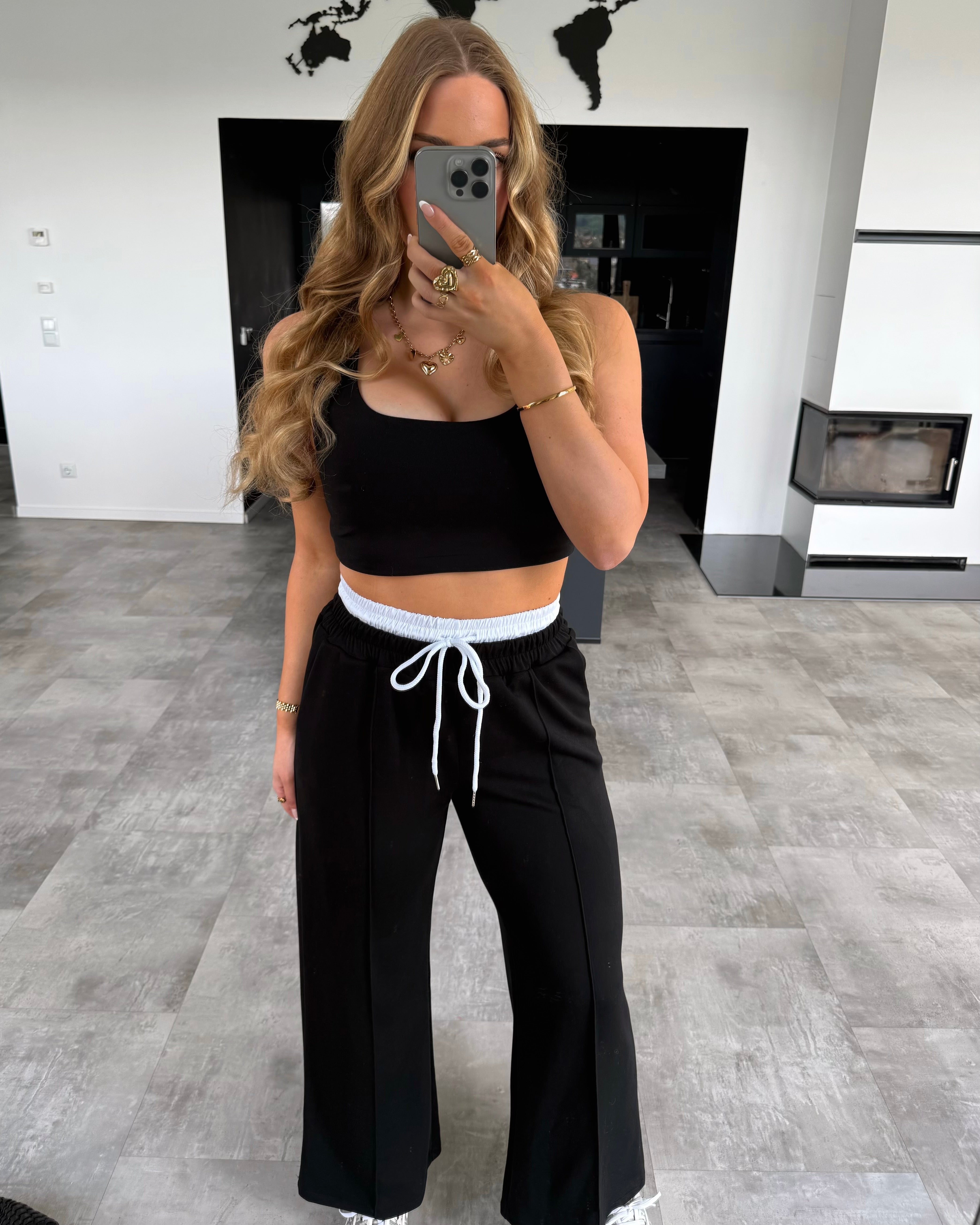 Stoffhose „Mayla“ Schwarz