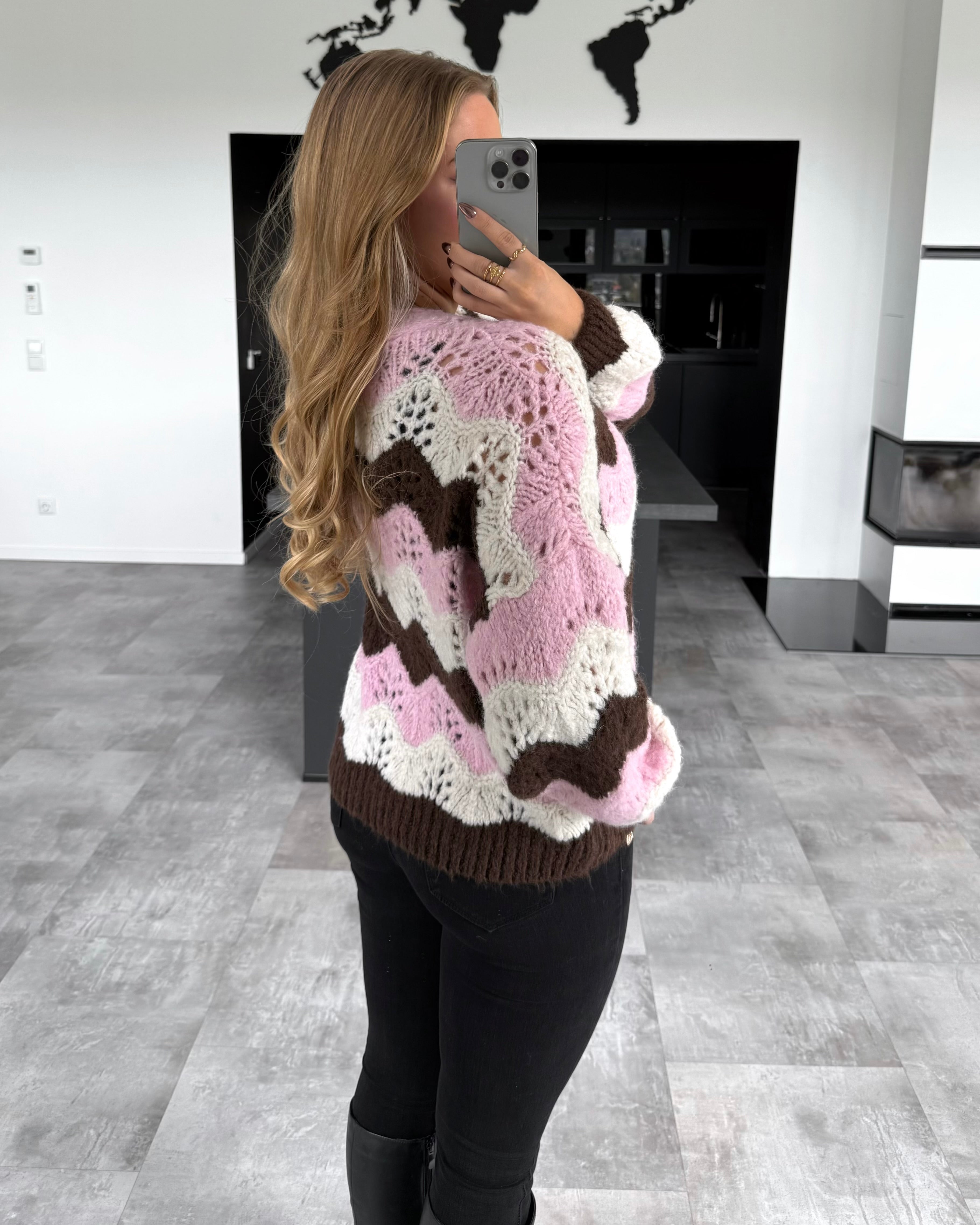 Häkelcardigan "Tweety" Multicolour