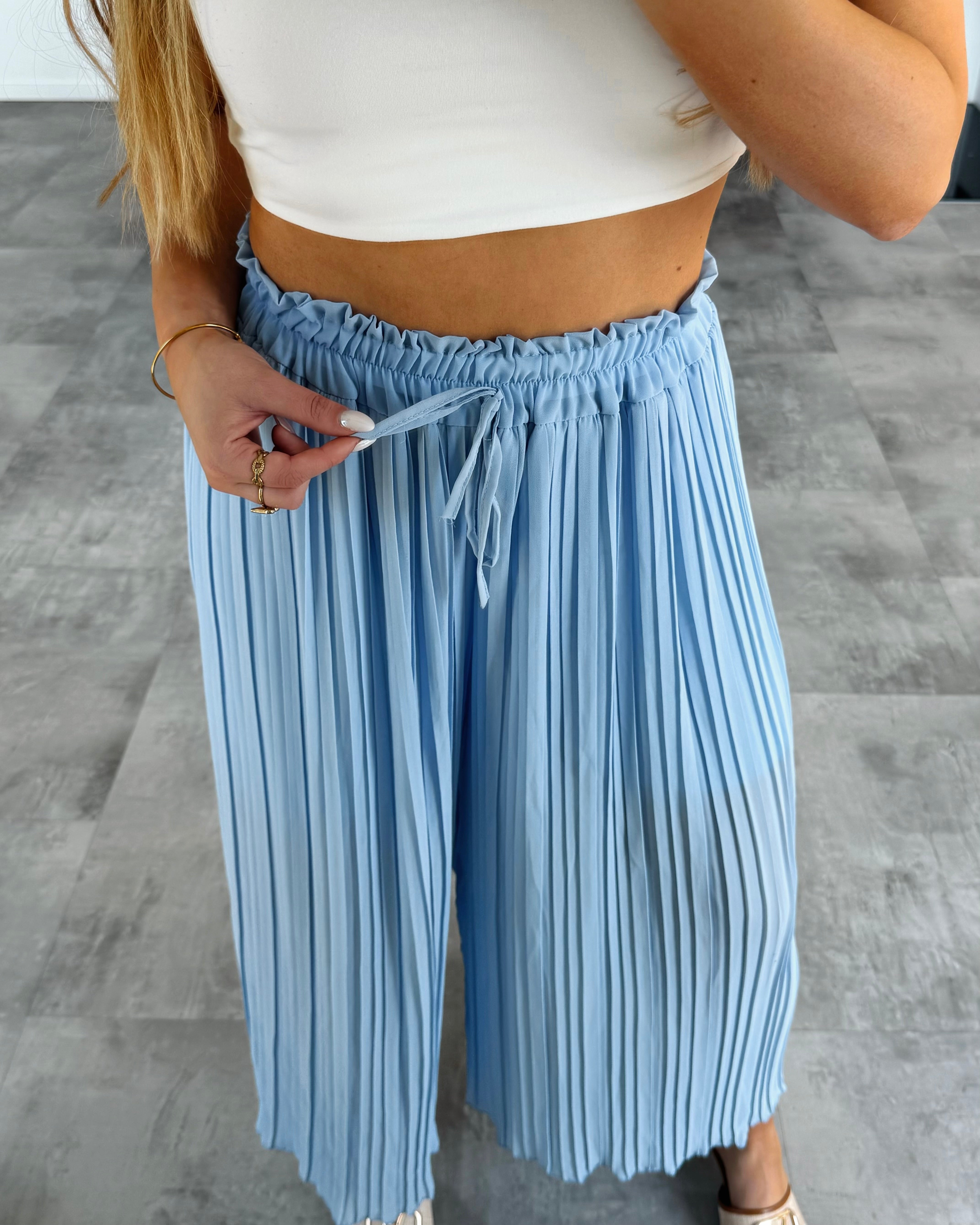 Plissierte Hose "Nola“ Beige
