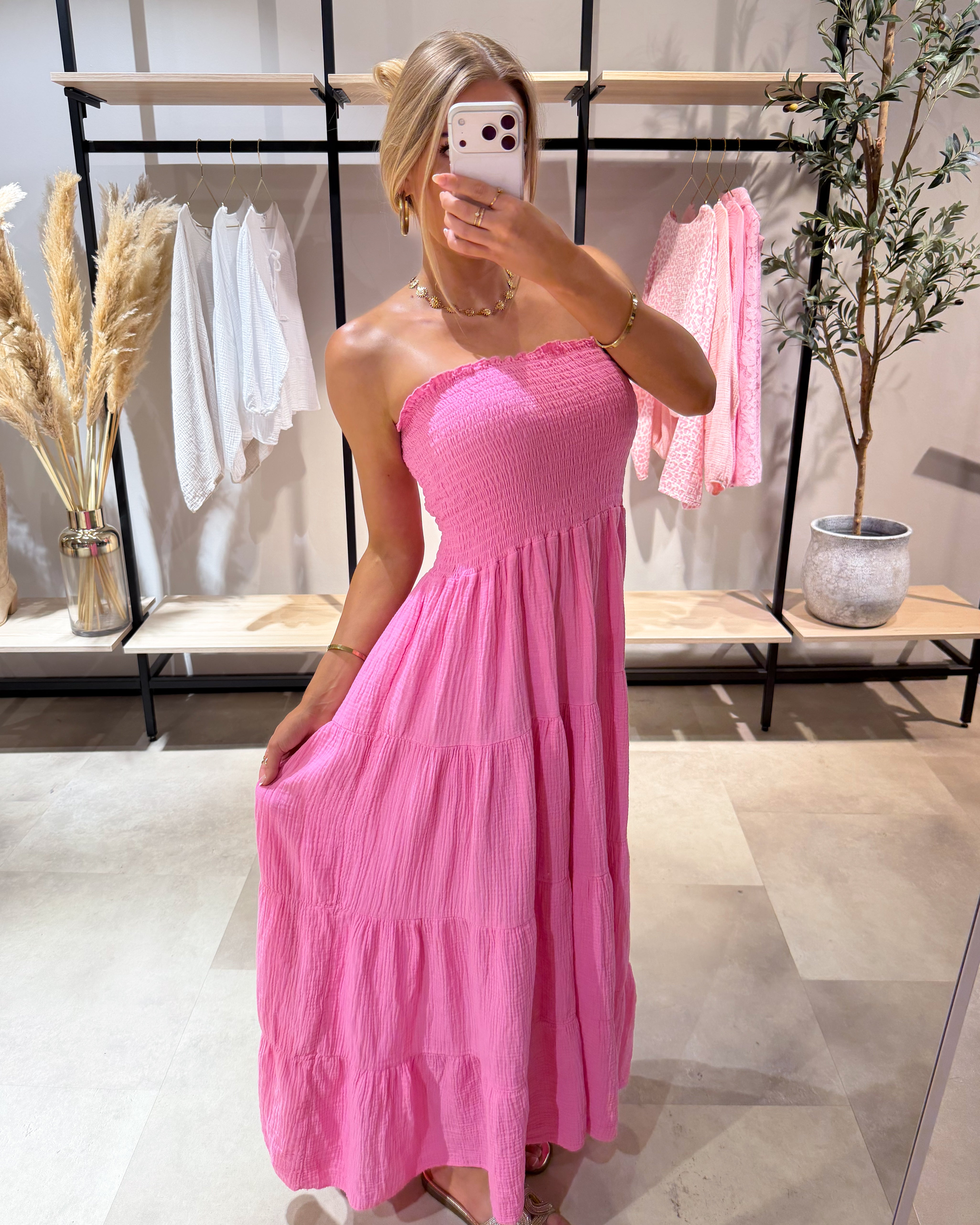 Musselin Bandeau Kleid “Salina“