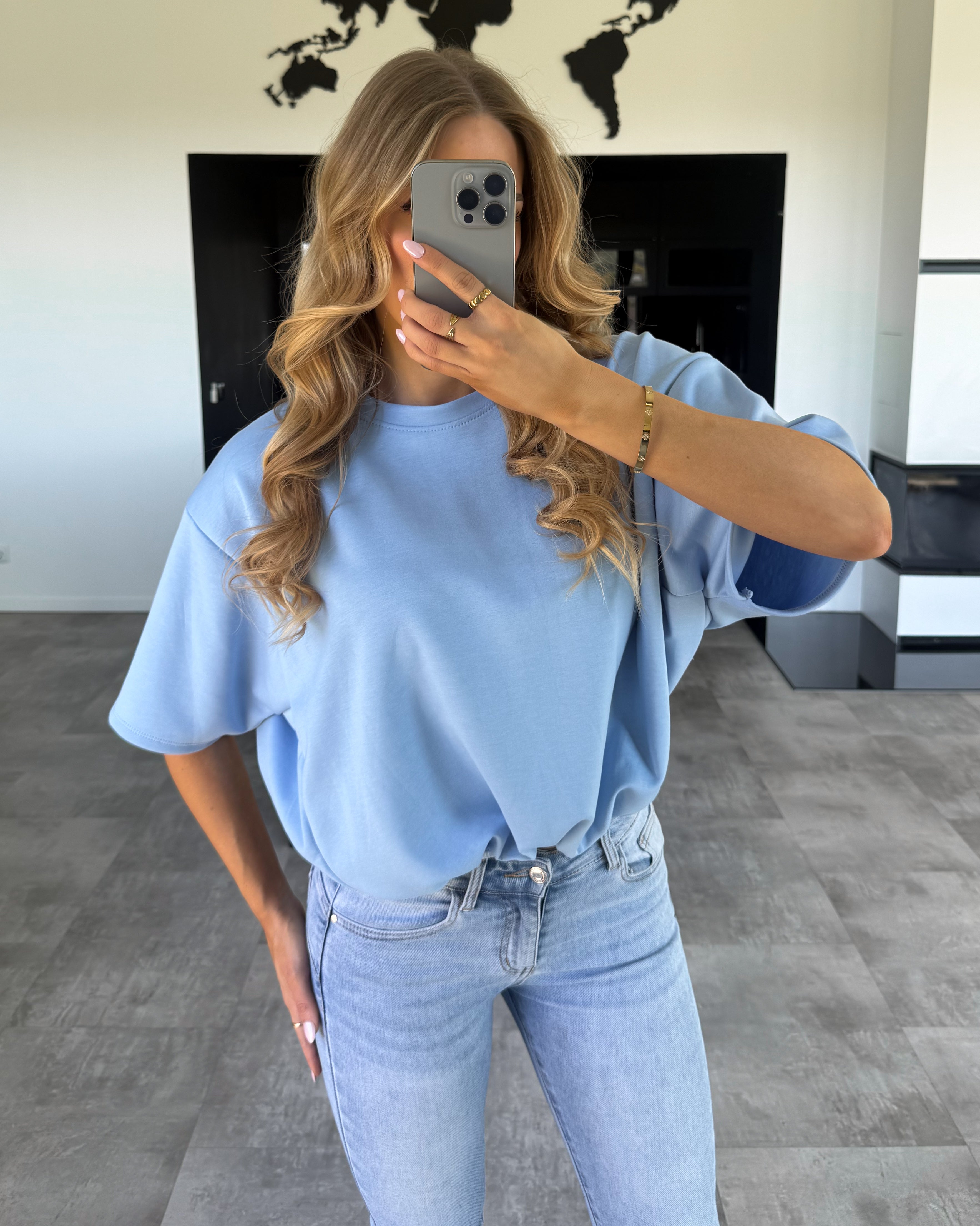 T-Shirt "Leonie" Hellblau