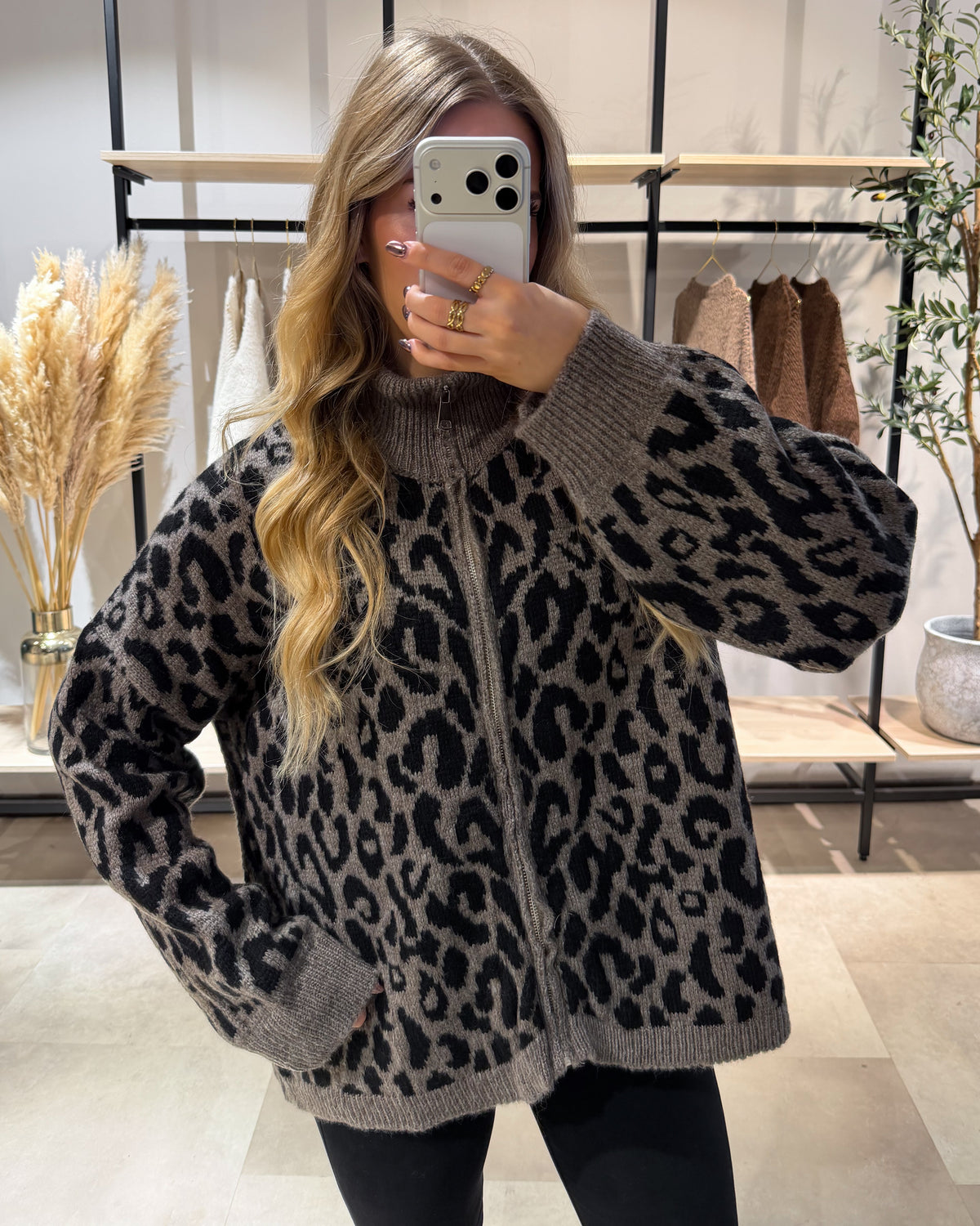 Zipper Strickjacke "Gia" Leo