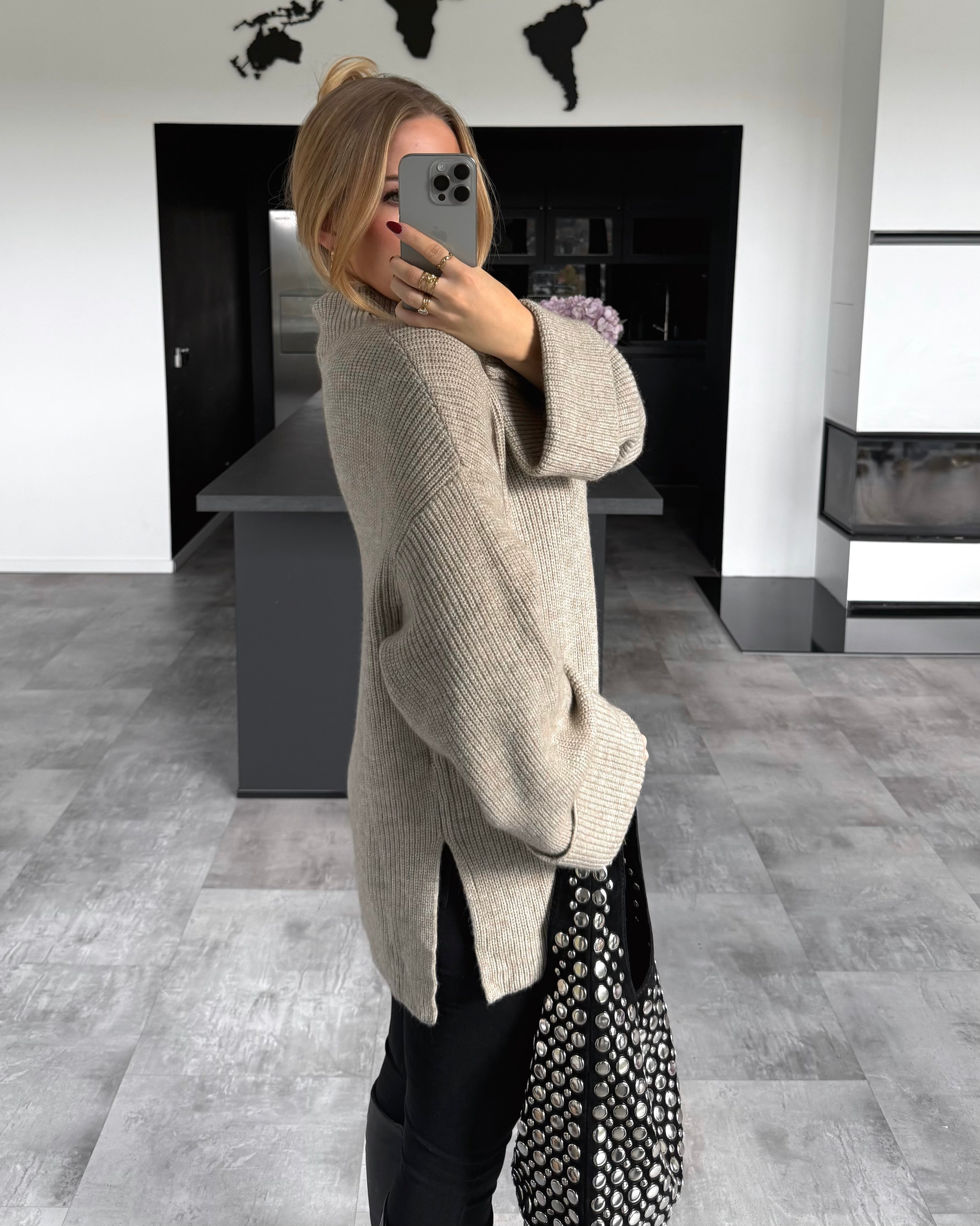 Strickpullover "Lina“ Taupe