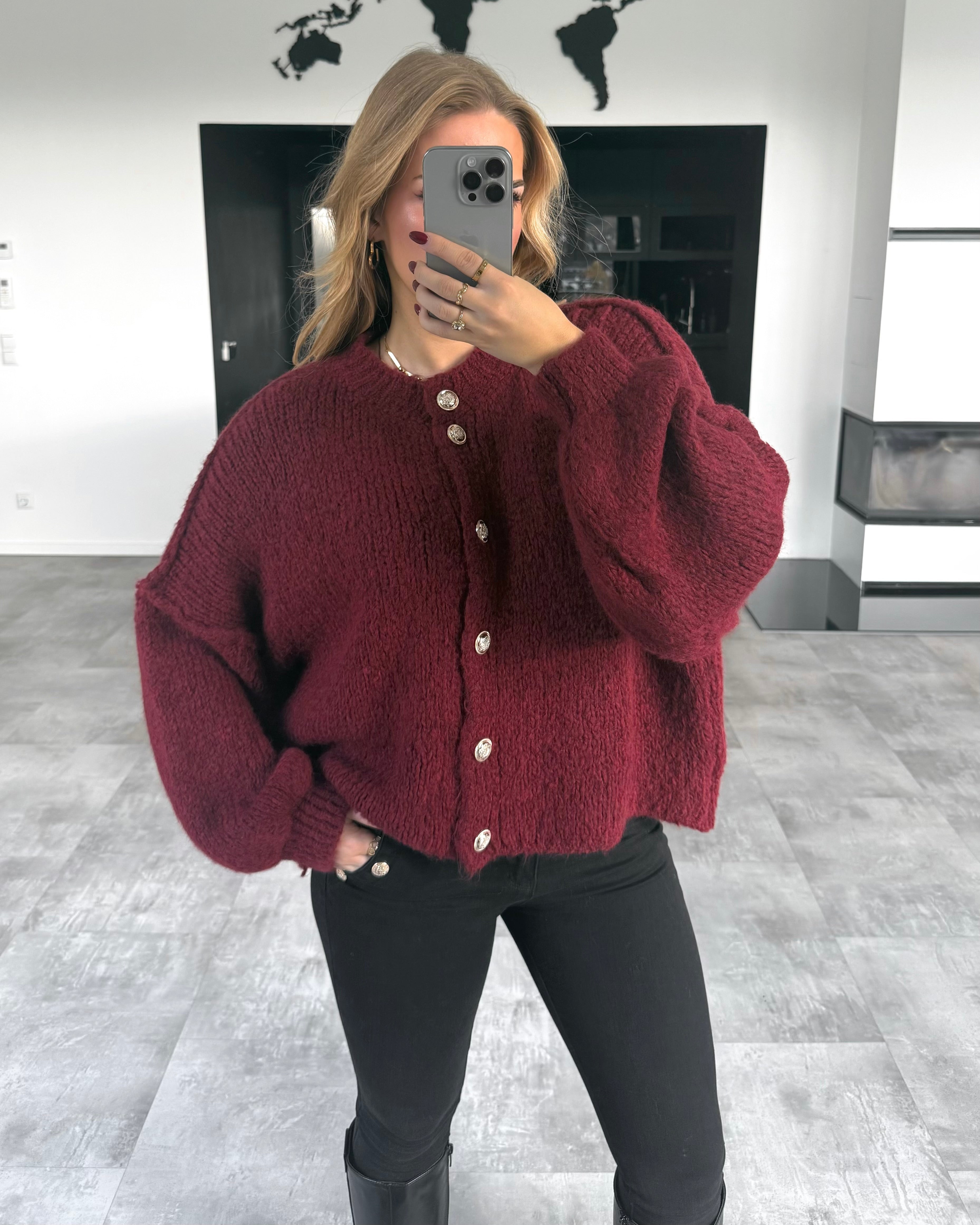 Cardigan "Gigi" Bordeaux