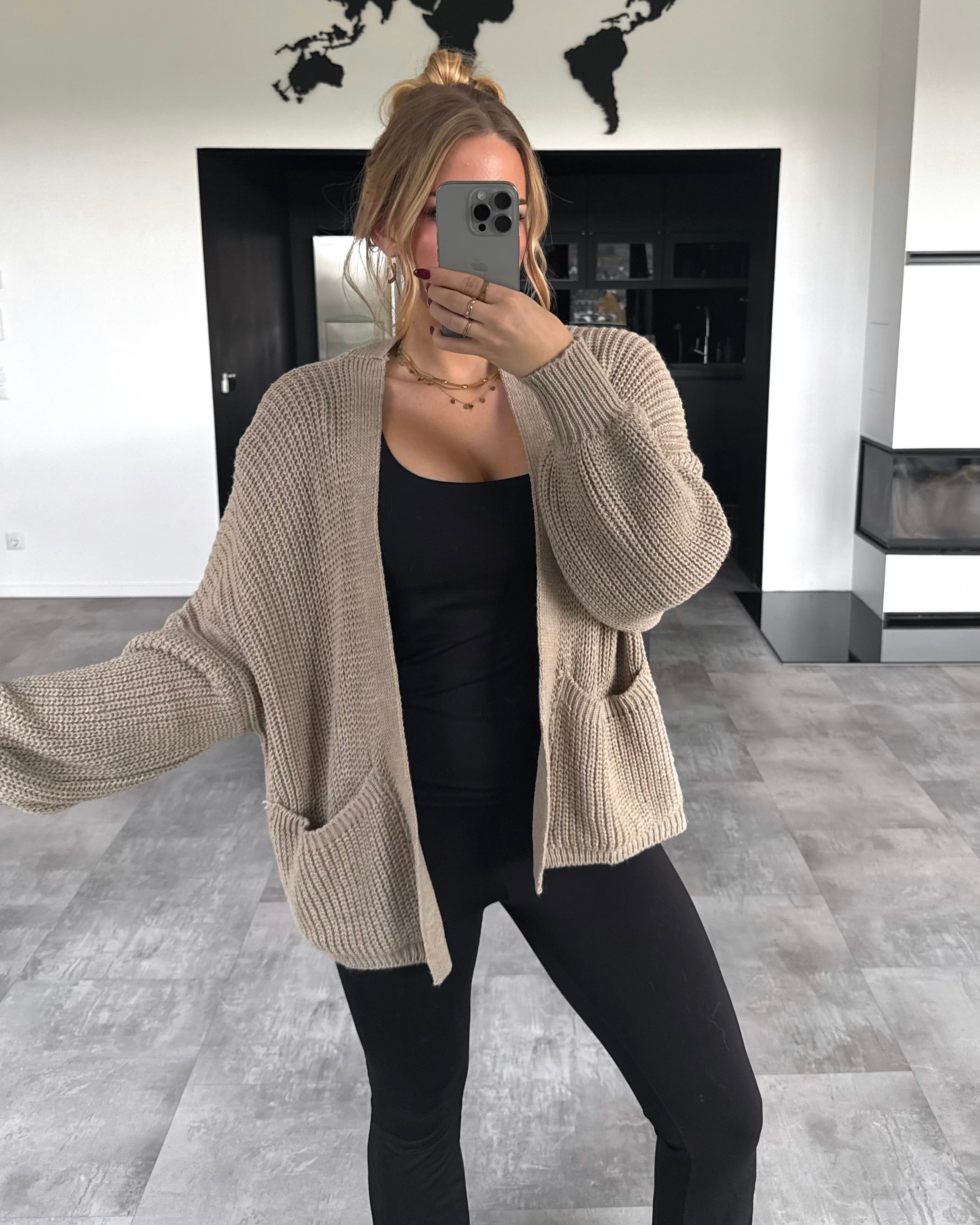 Cardigan "Leslie" Taupe