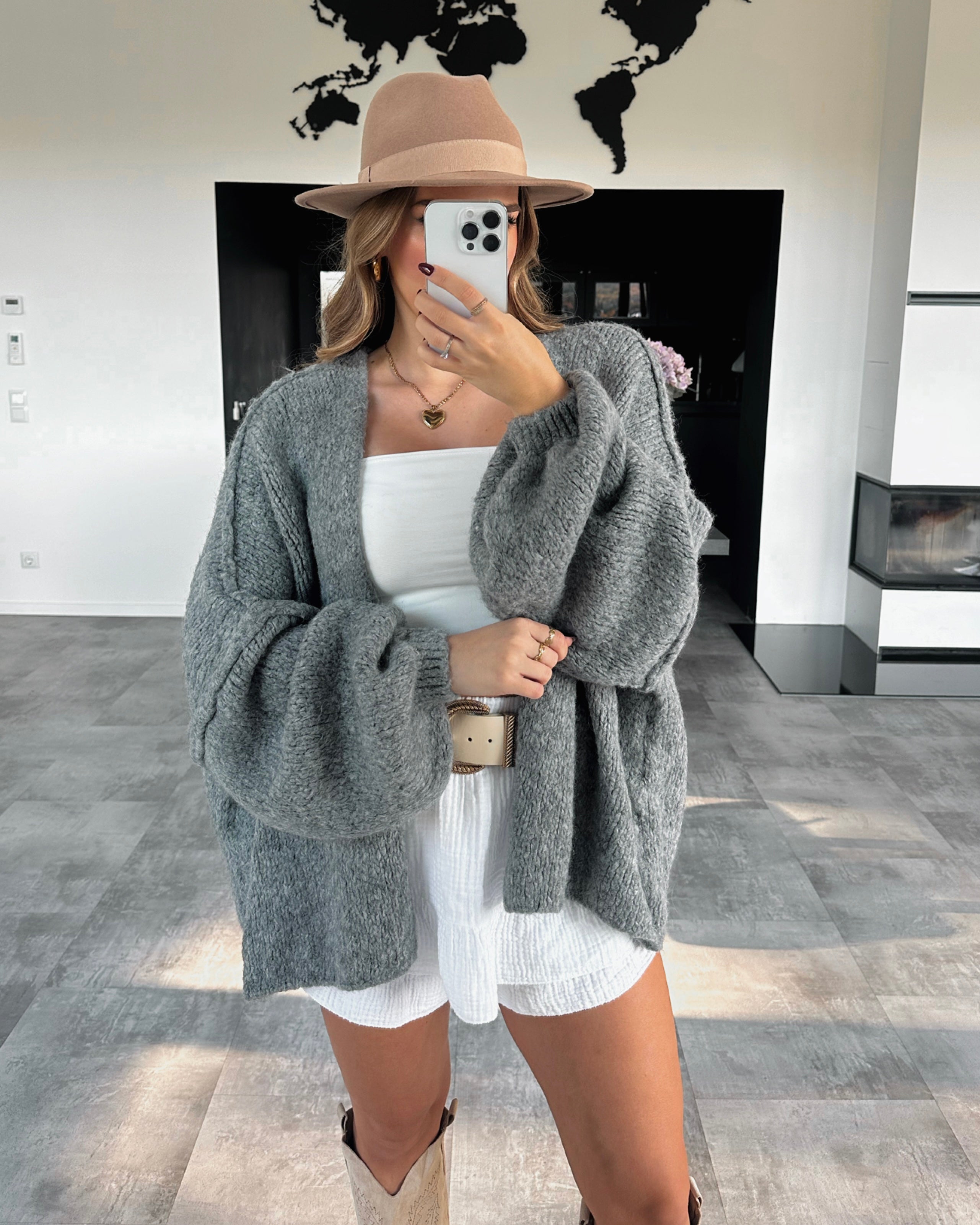 Cardigan “Livy” Dunkelgrau