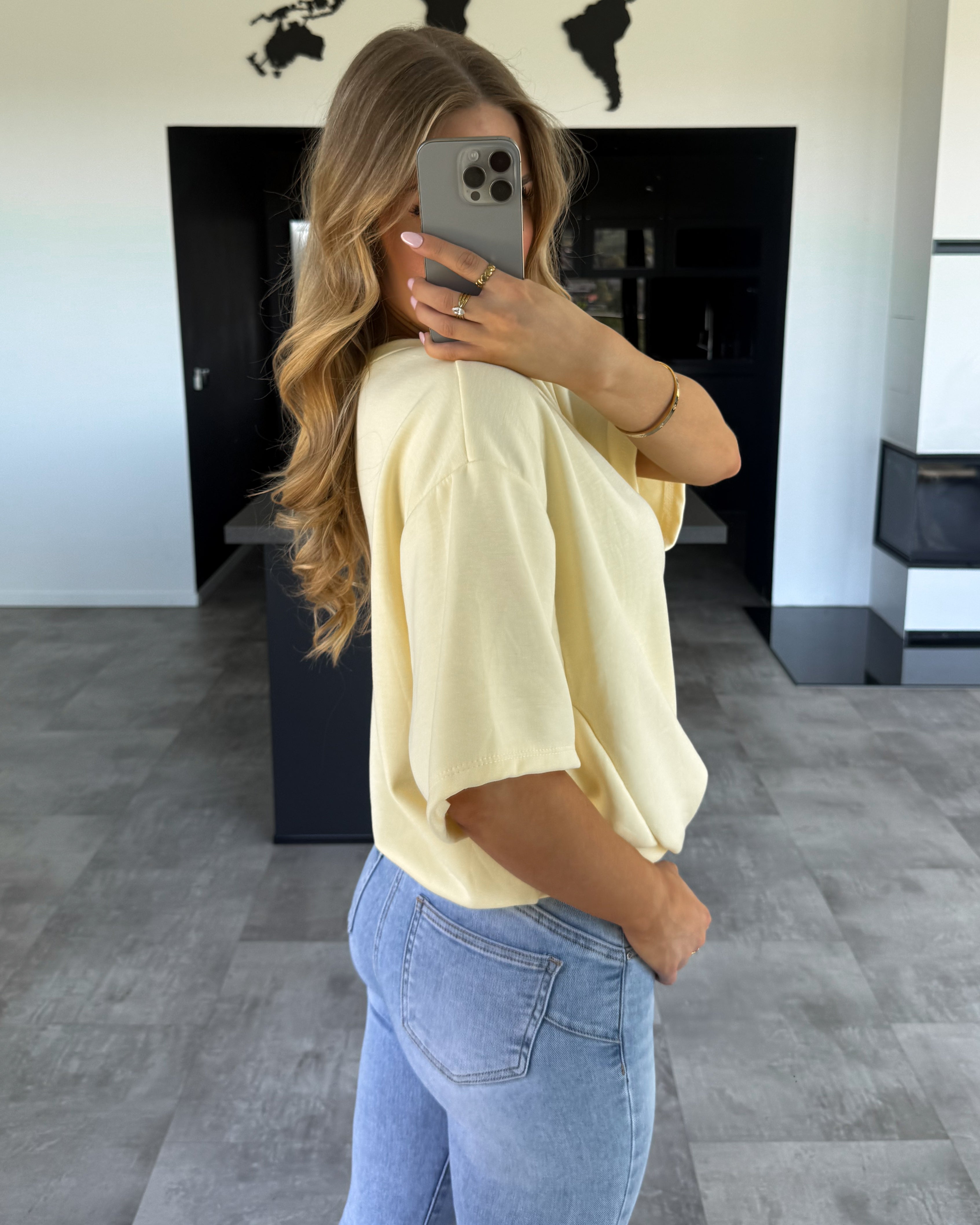 T-Shirt "Leonie" Hellgelb