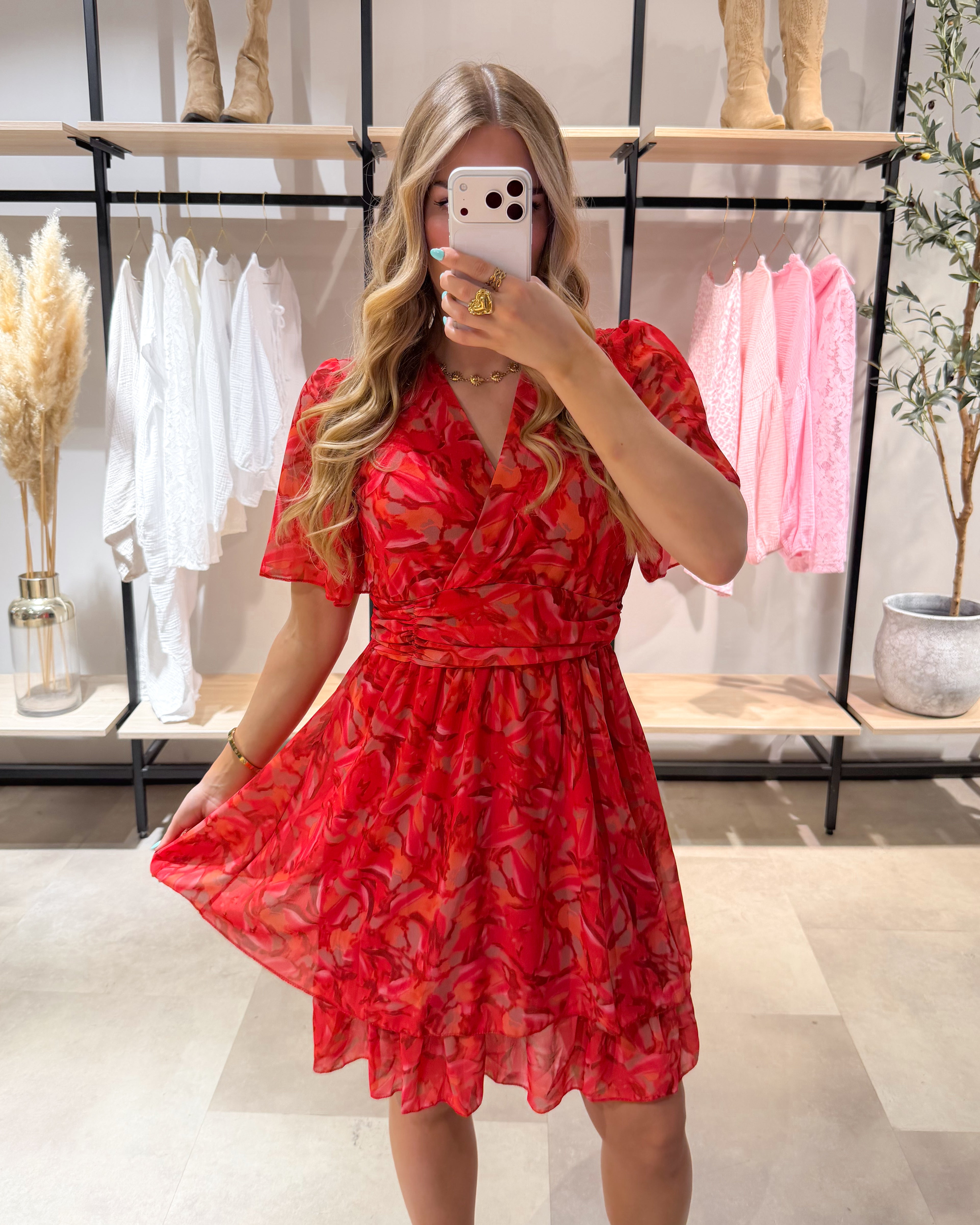 Kurzes Kleid “Lovina” Rot