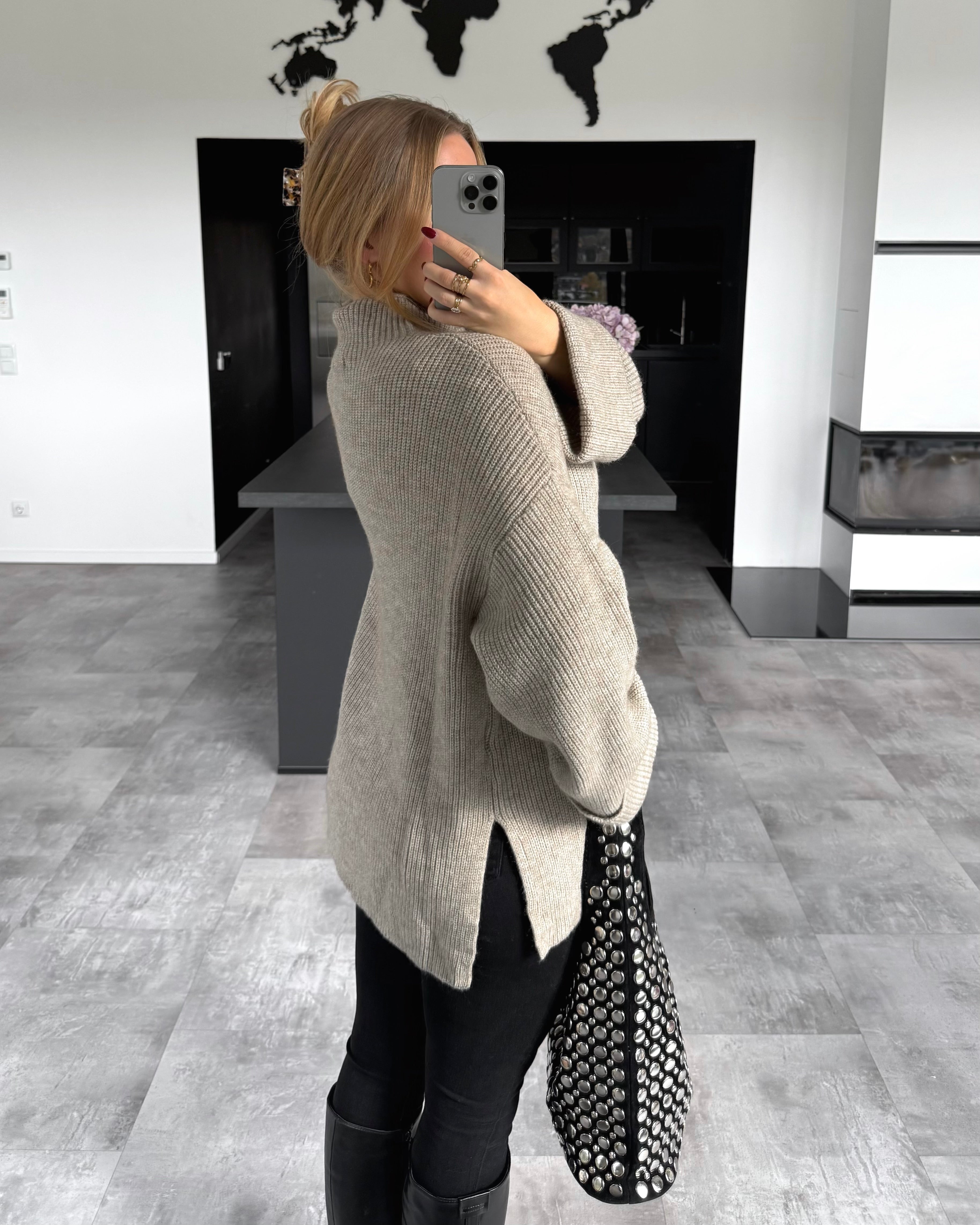 Strickpullover "Lina“ Taupe