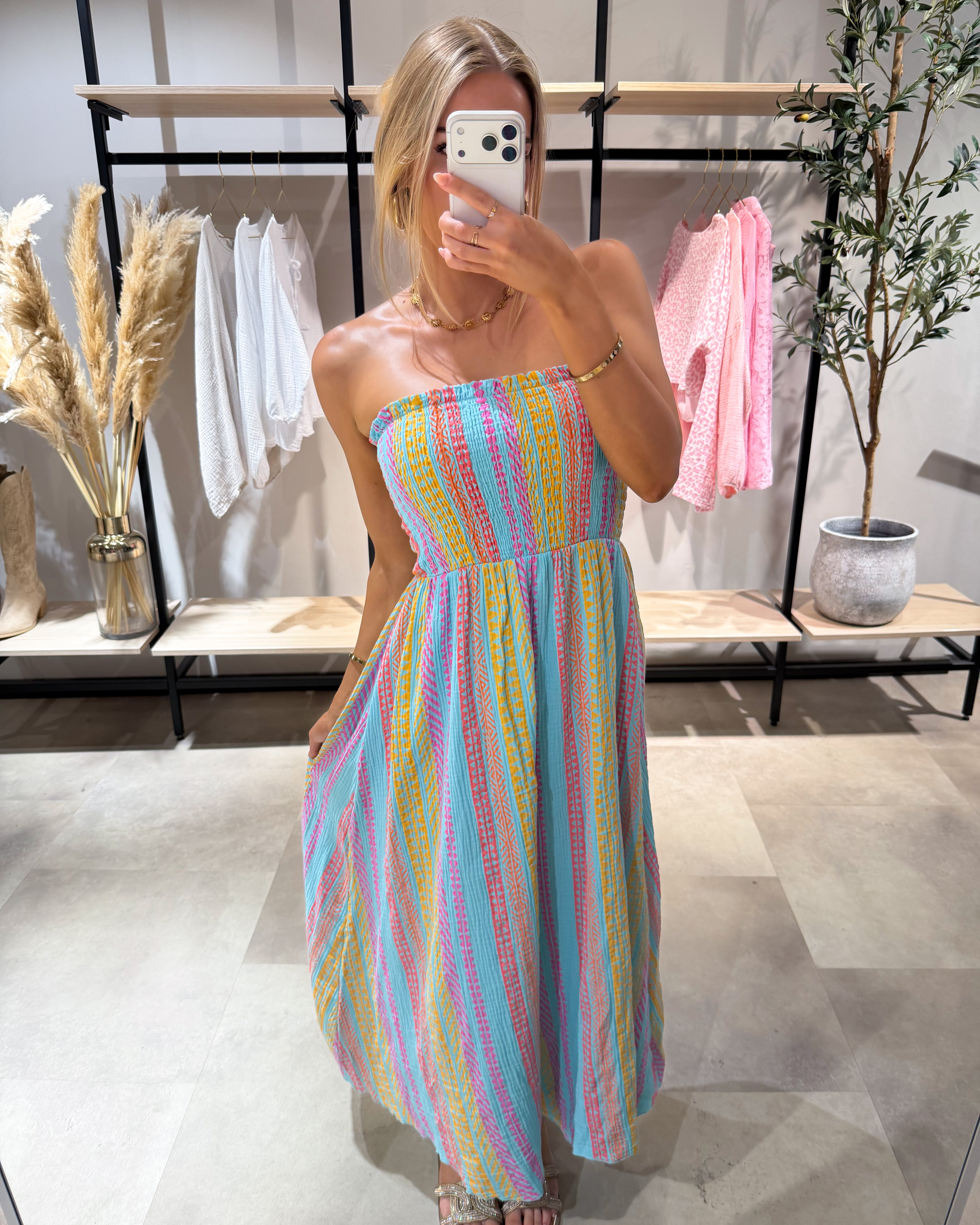 Musselin Bandeau Kleid “Salina“