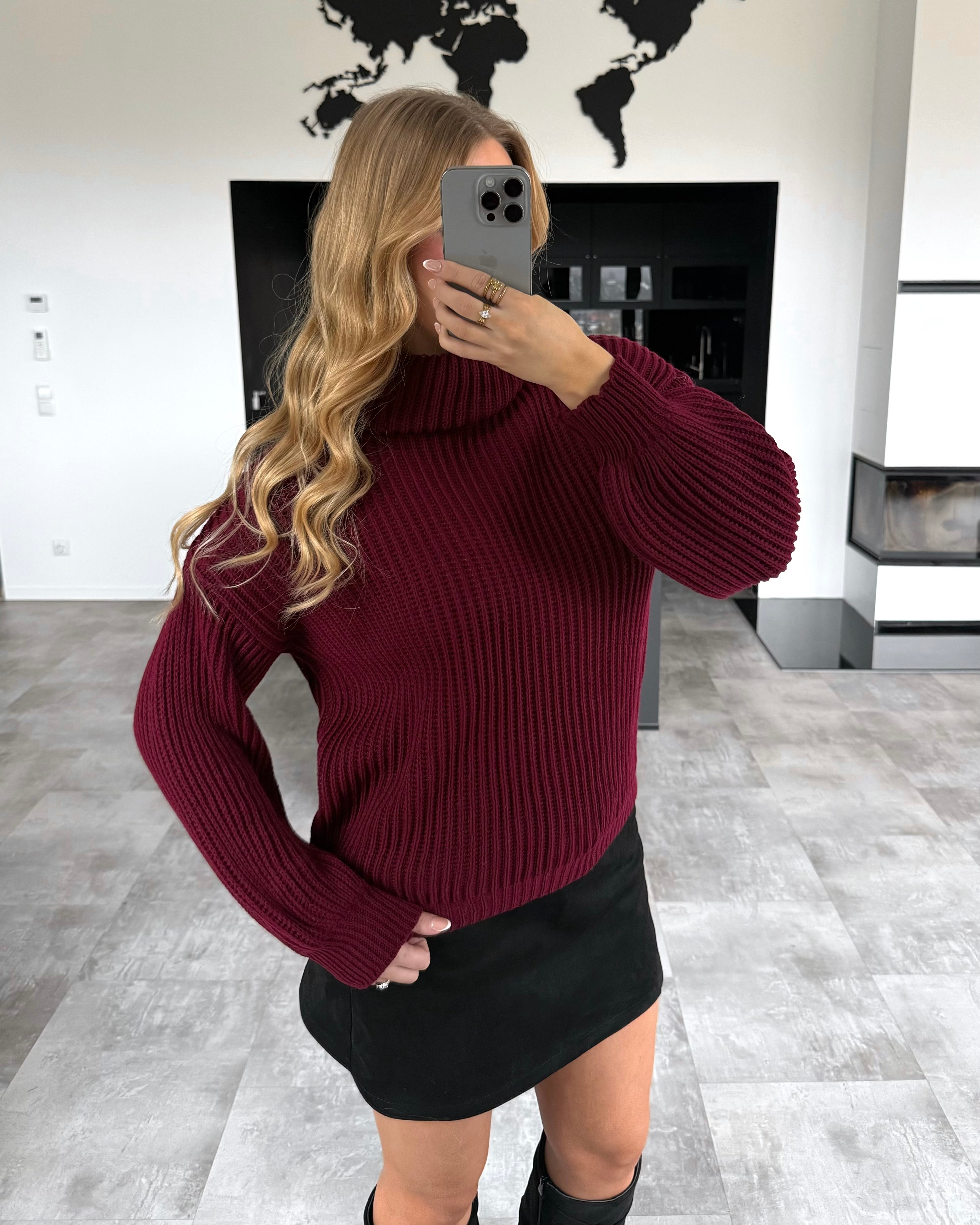 Strickpullover “Elva” Bordeaux