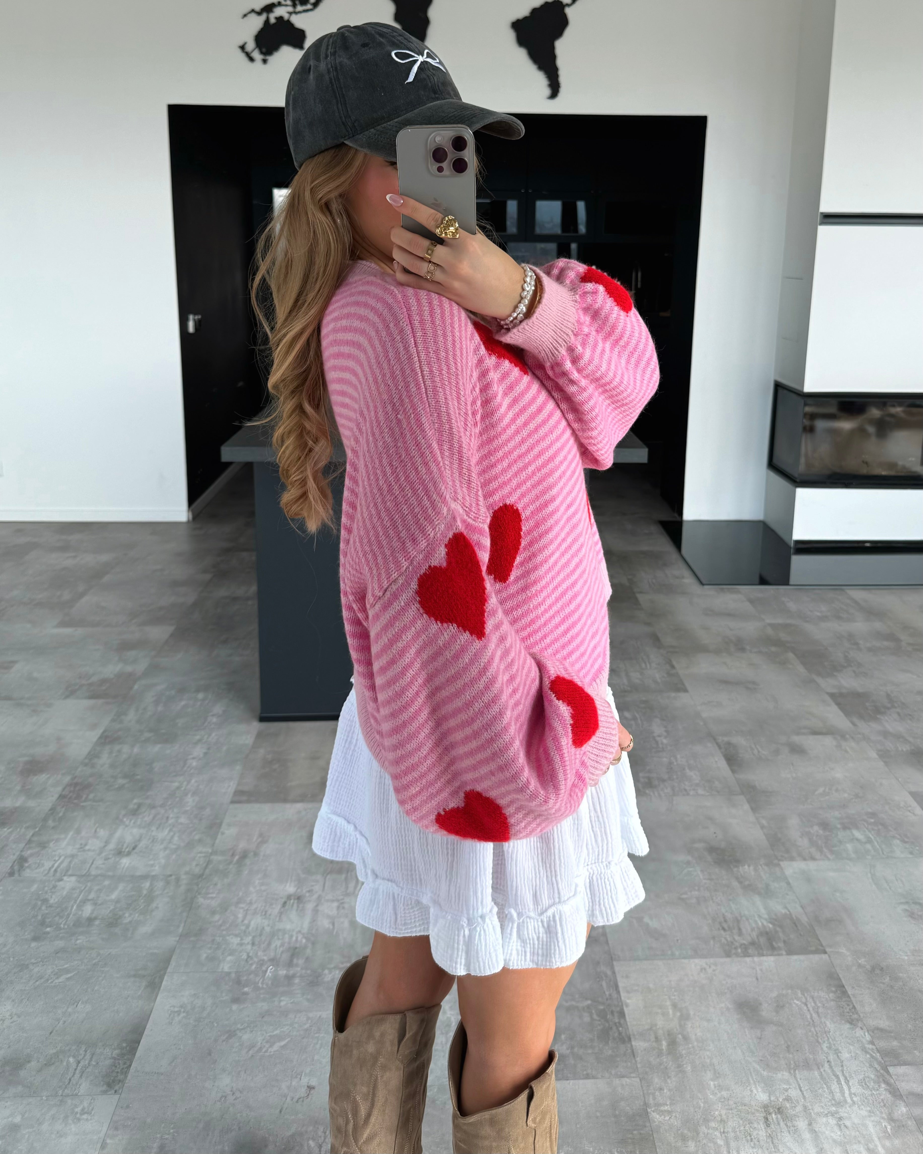 Pullover "Velvet Love" Pink-Rot