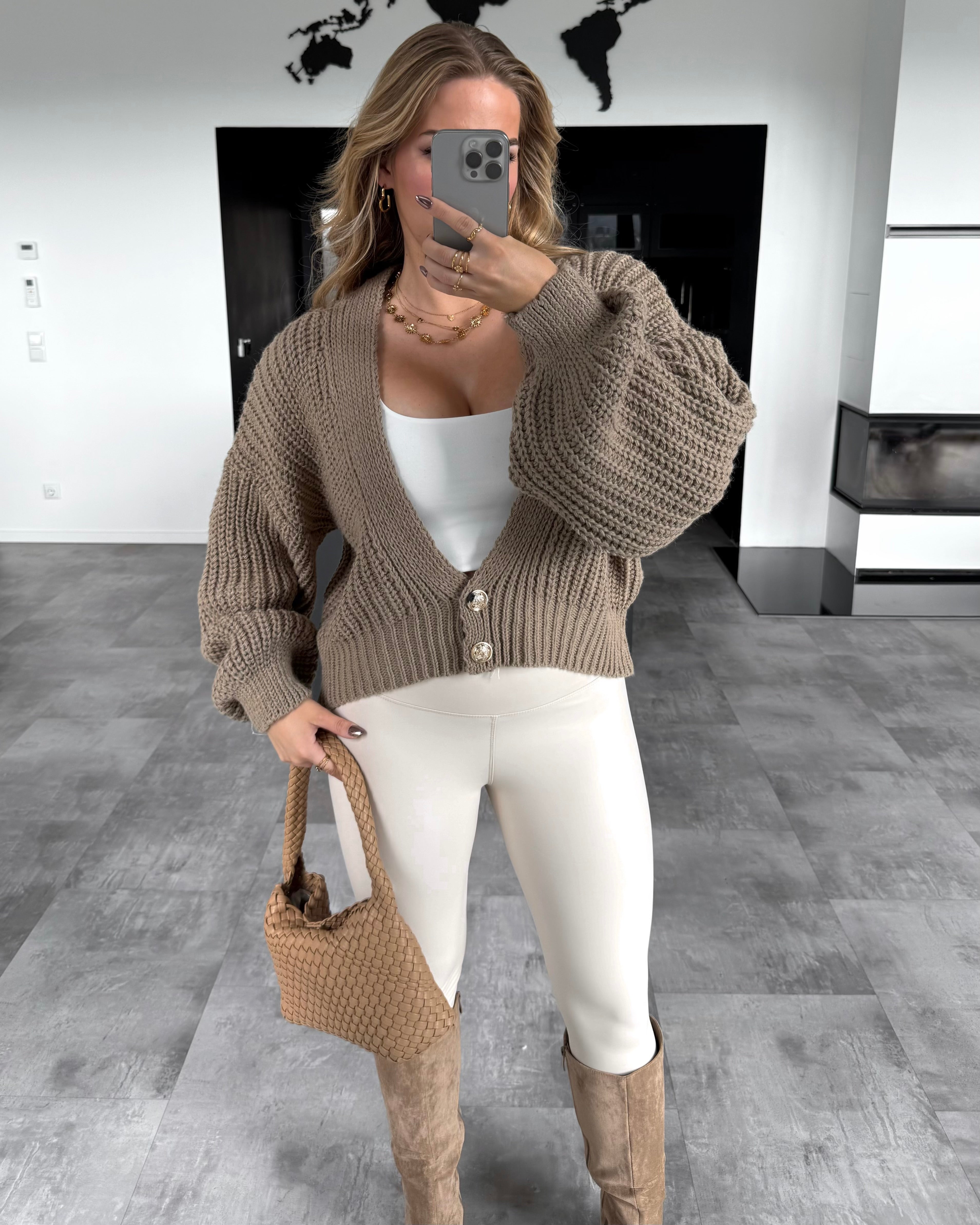 Cardigan "Giulia" Taupe