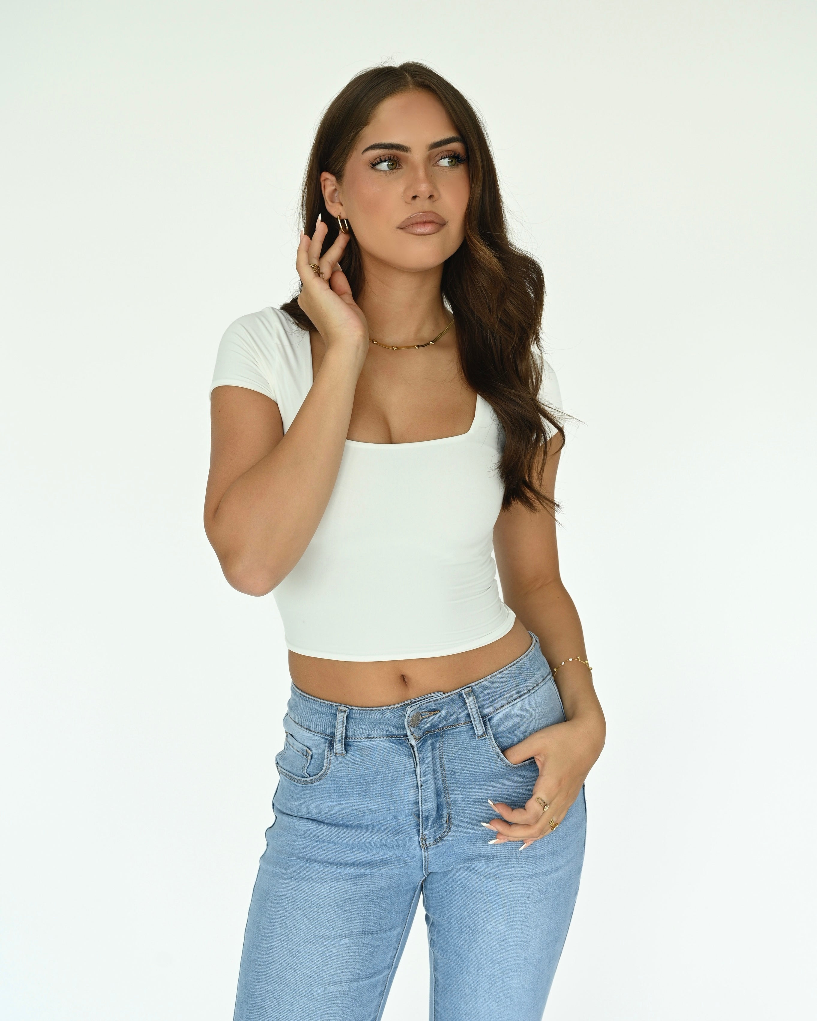 Soft Basic Shirt Cropped