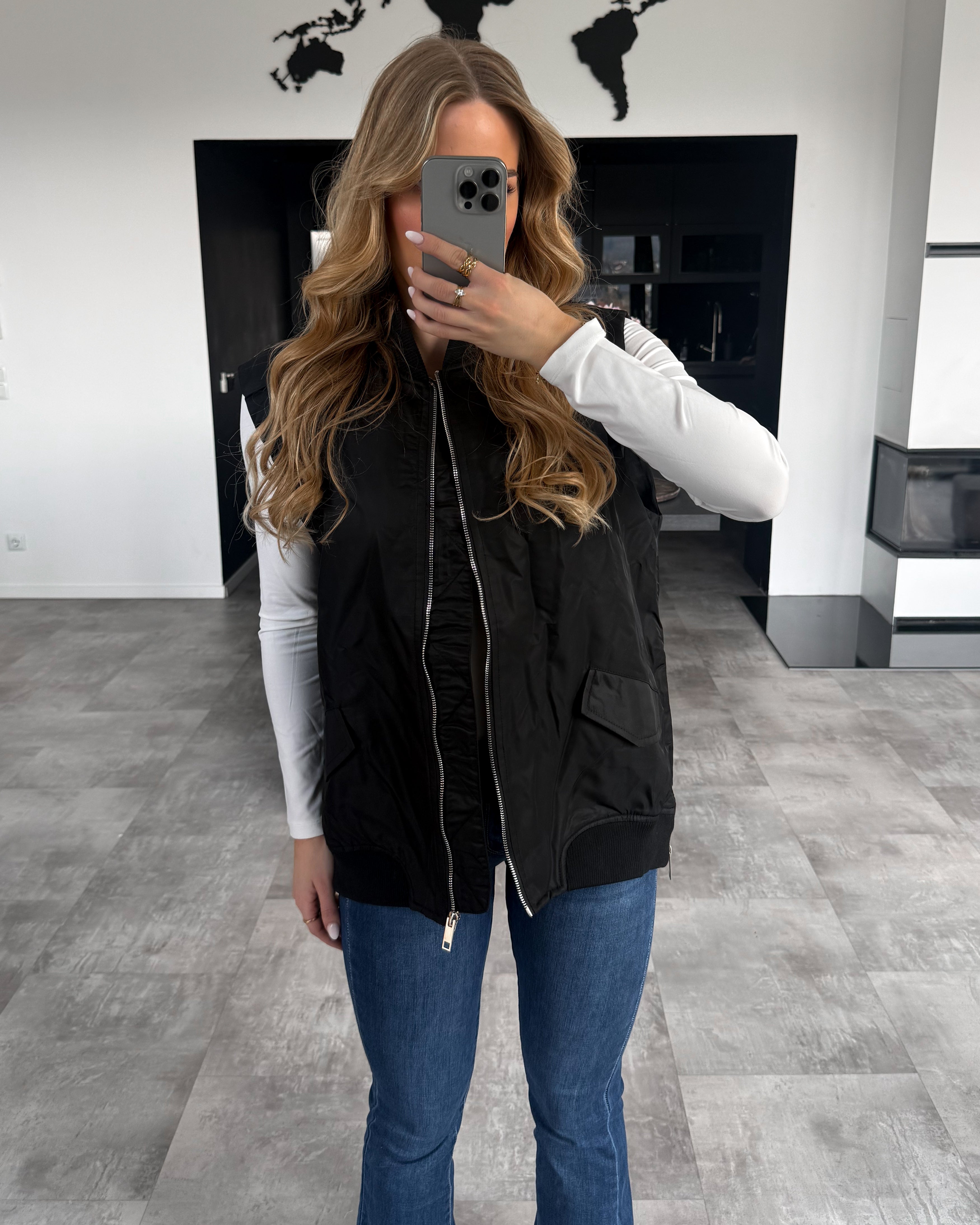 Stoff-Weste “Chelsea” Schwarz