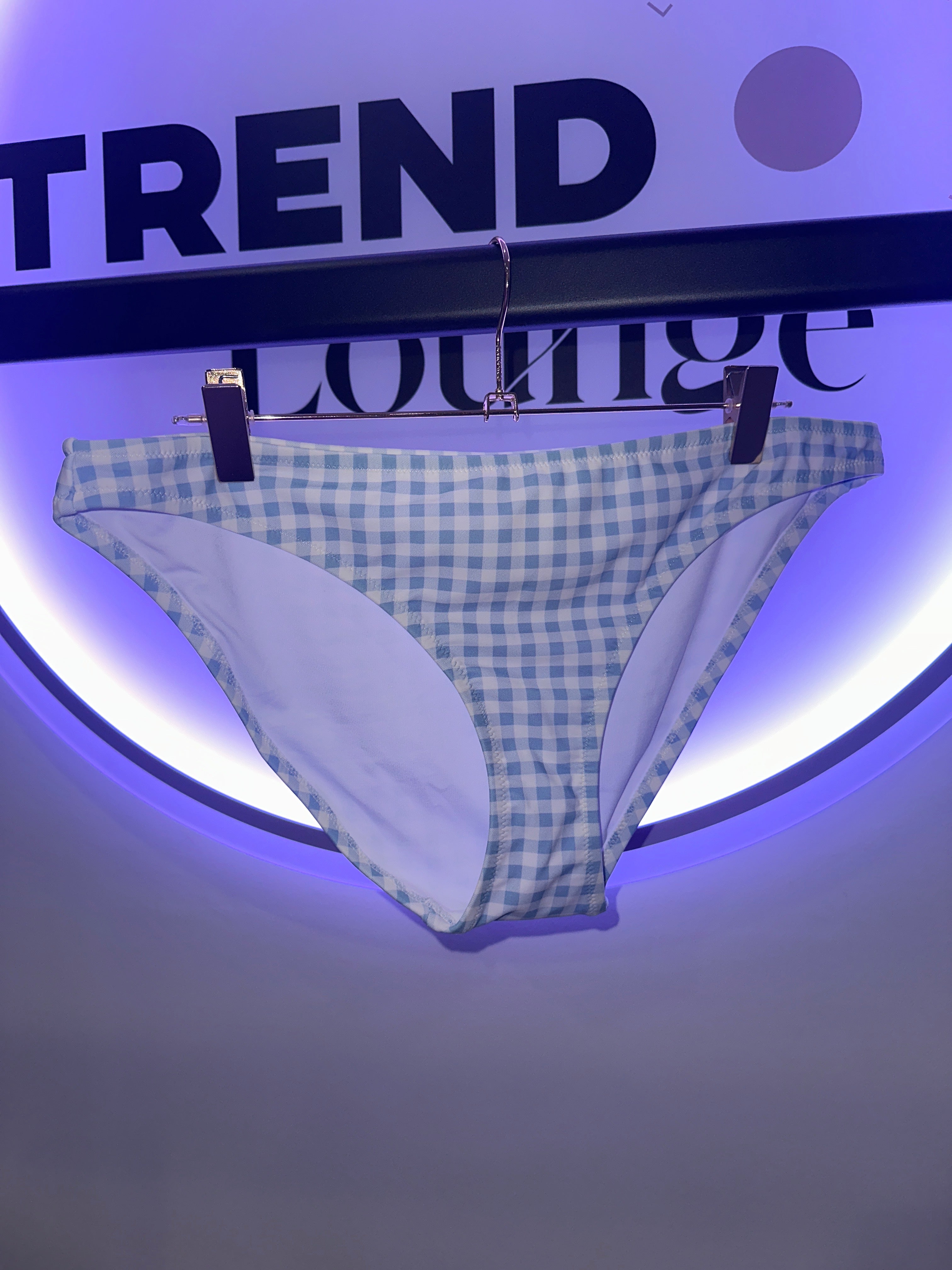 EINZELSTÜCK Bikini Hose Blau-Weiß Kariert #90