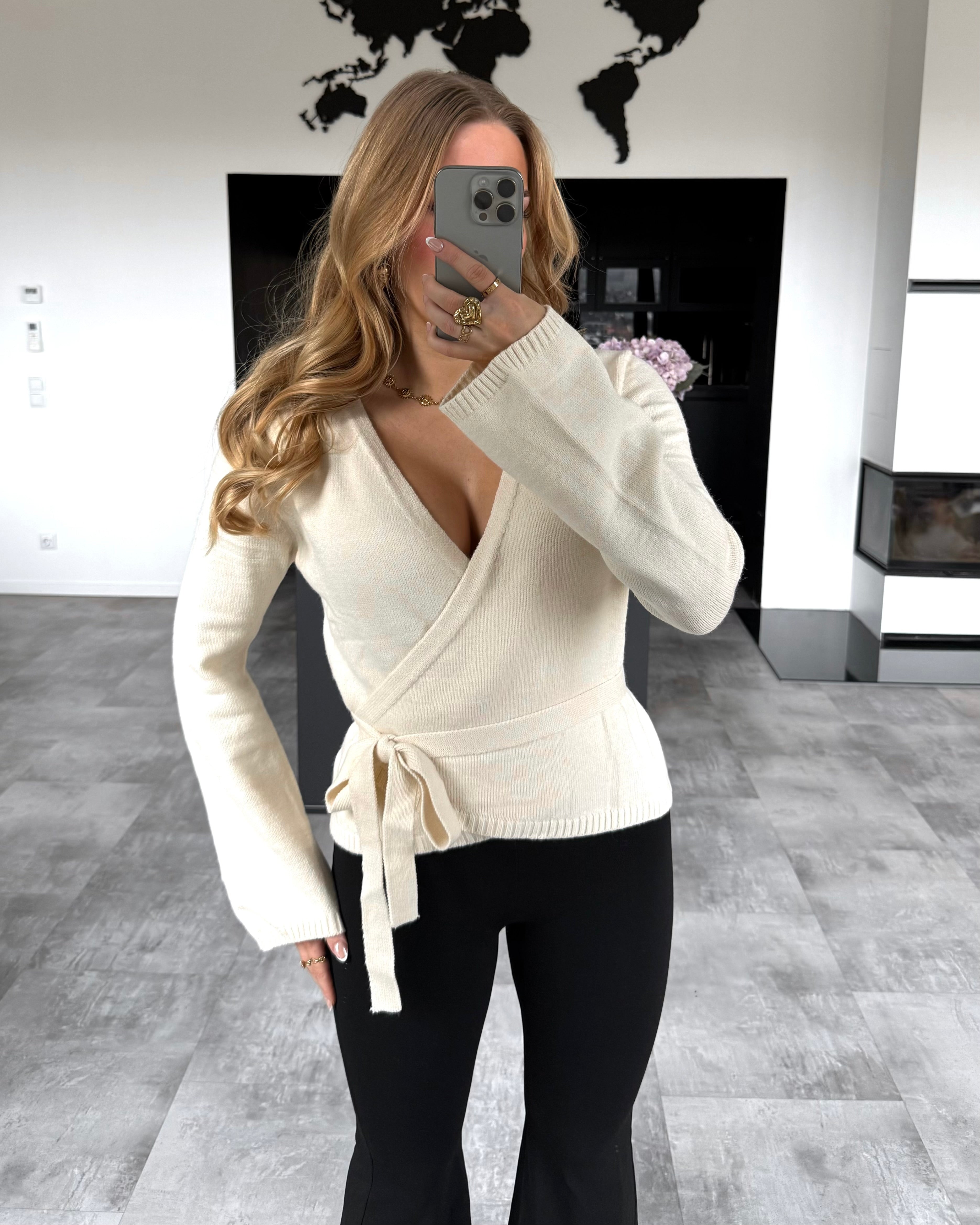 Wickel-Cardigan "Jovie" Ecru