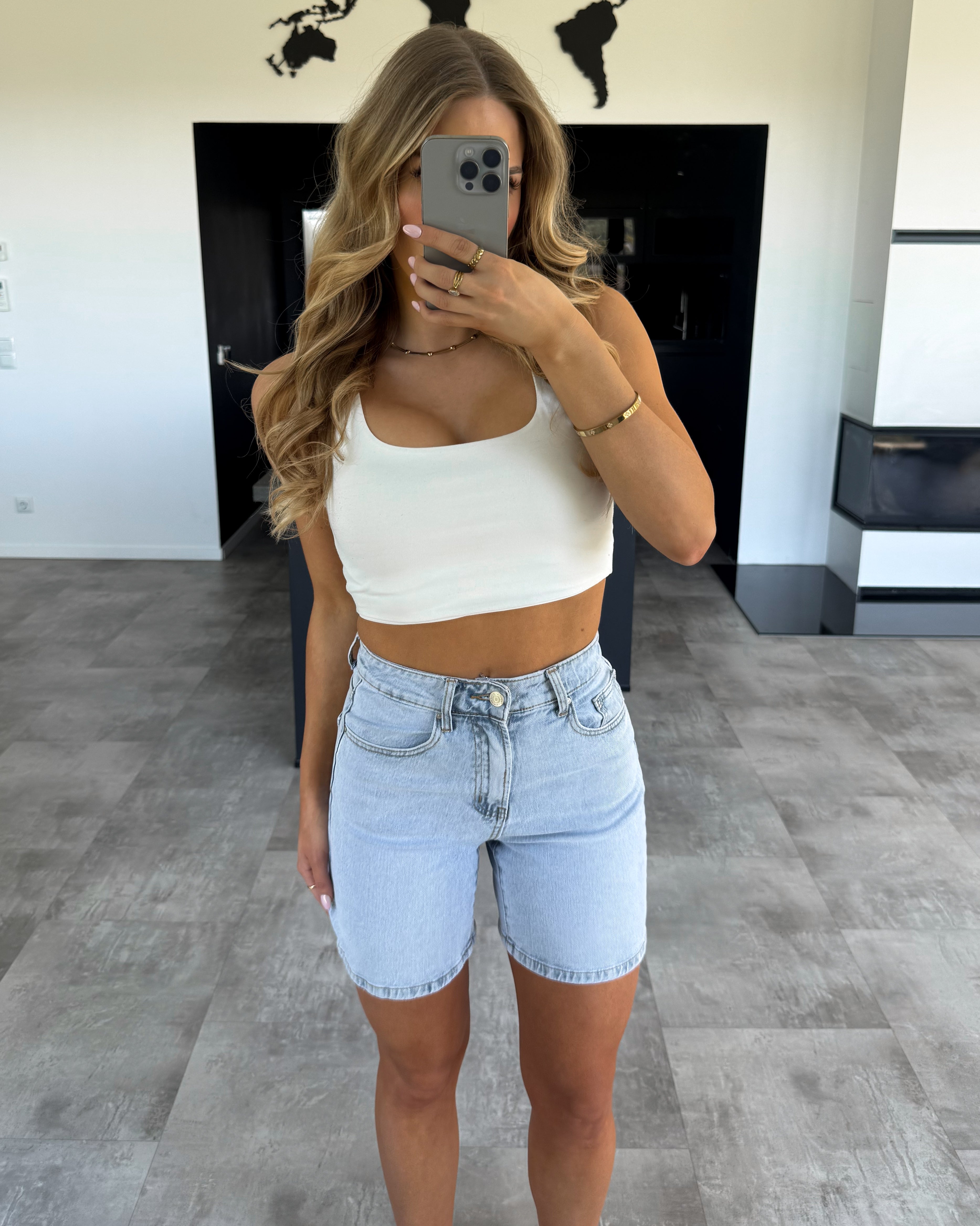 Jeansshorts “Nessa“ Hellblau