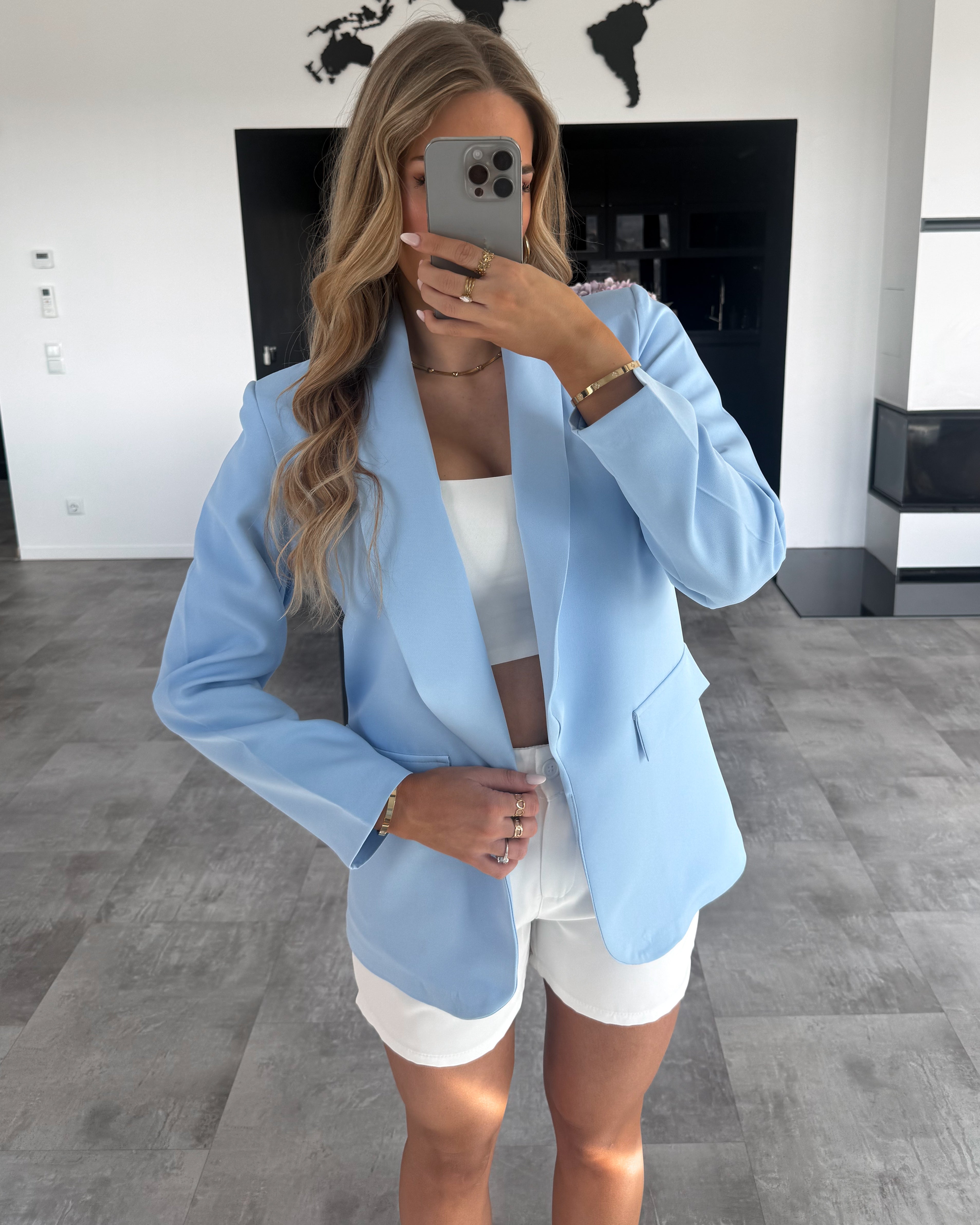Blazer “Estella” Hellblau