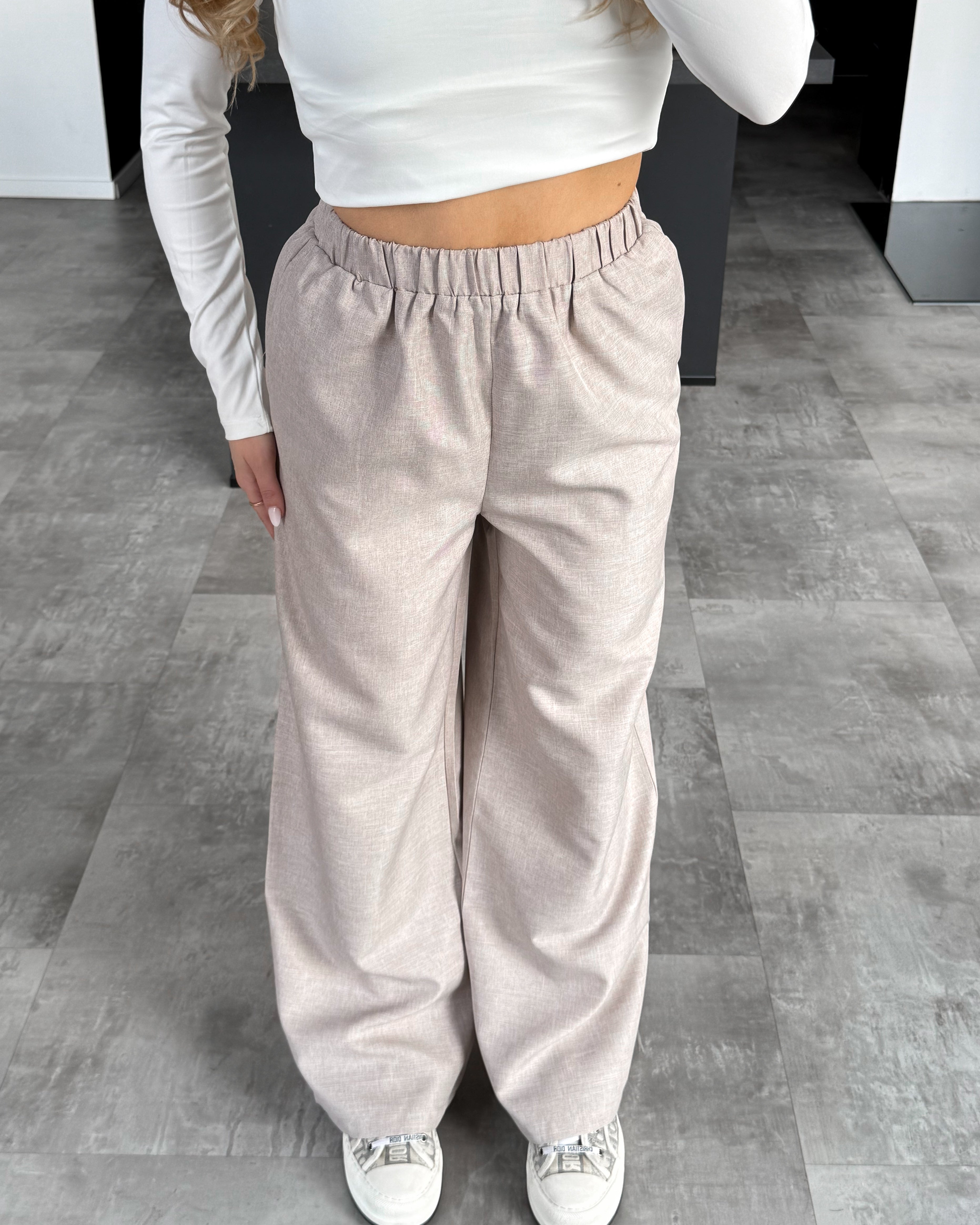 Stoffhose “Klea” Beige