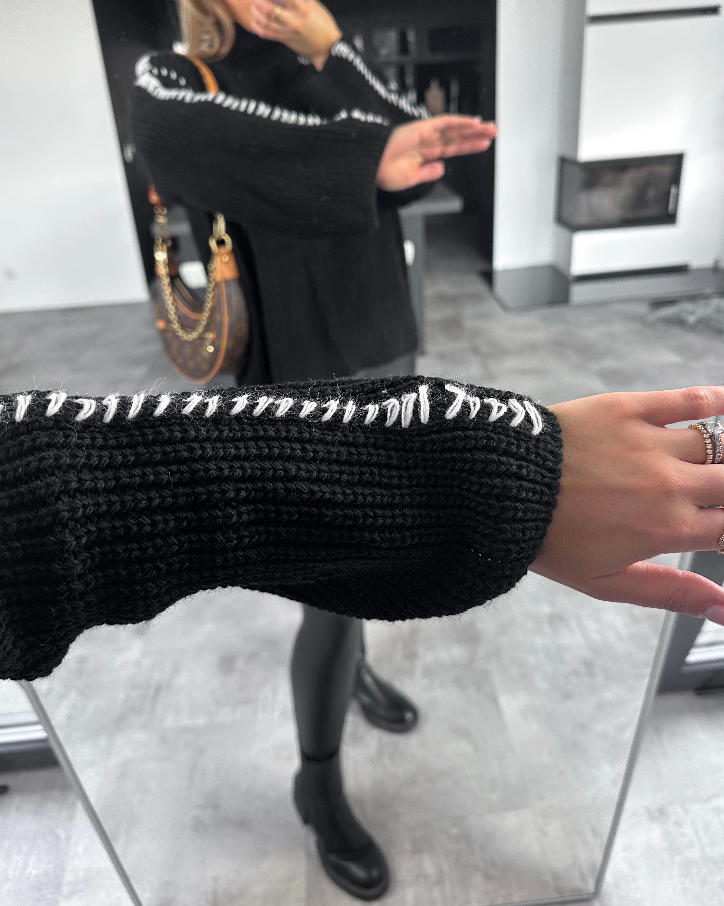 Strickpullover "Mila" Schwarz