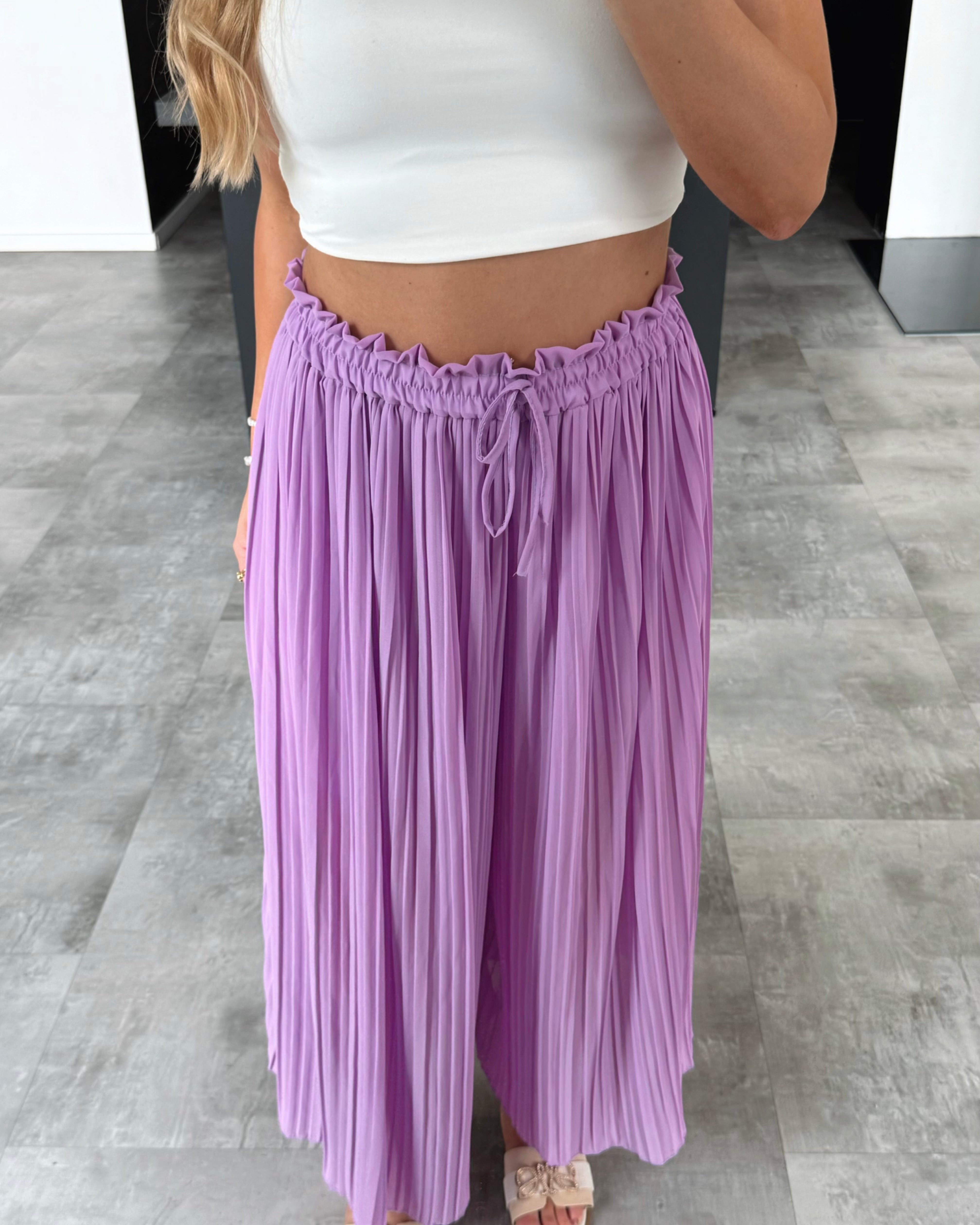 Plissierte Hose "Nola“ Flieder