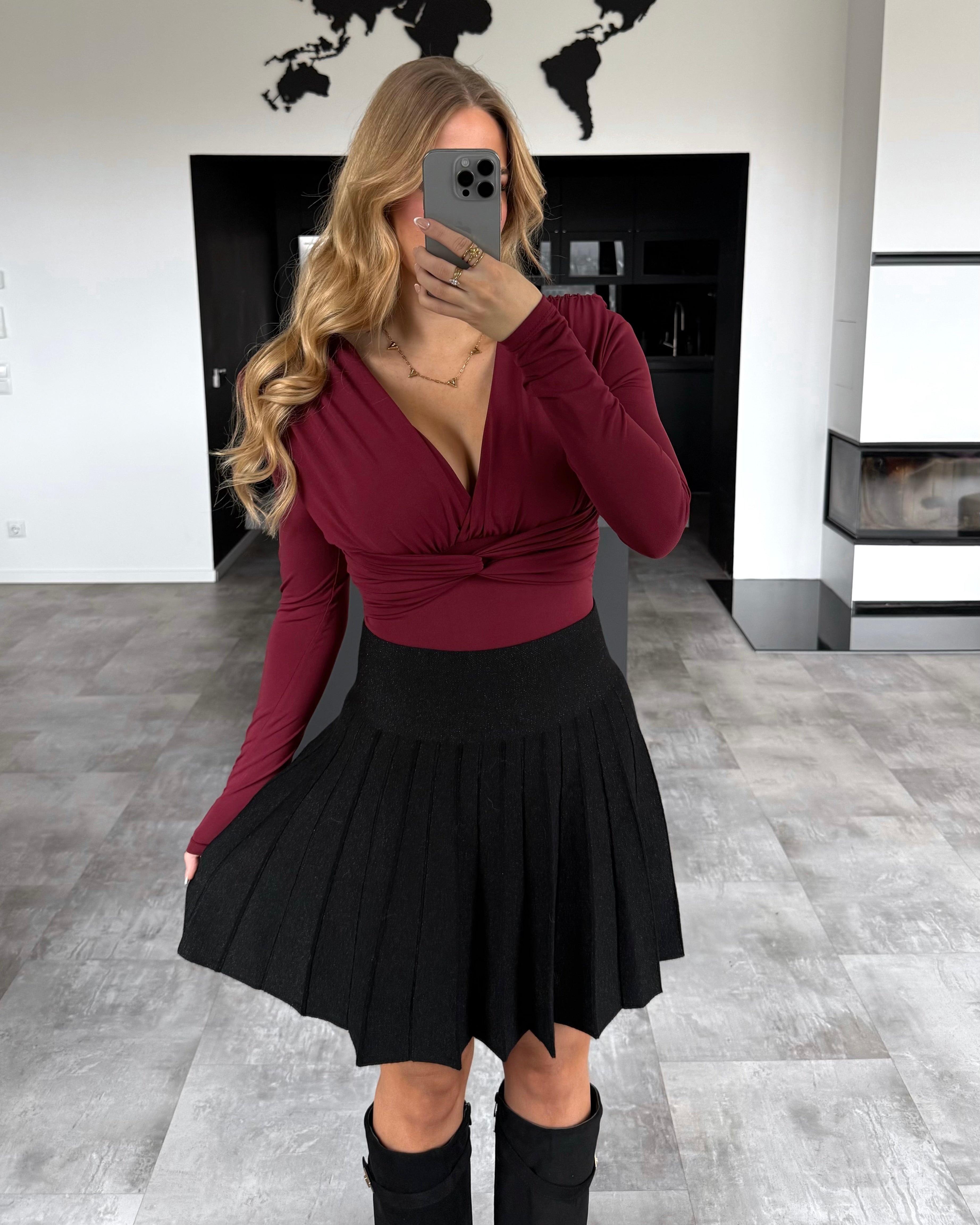 Crossover Oberteil "Noela” Burgunder