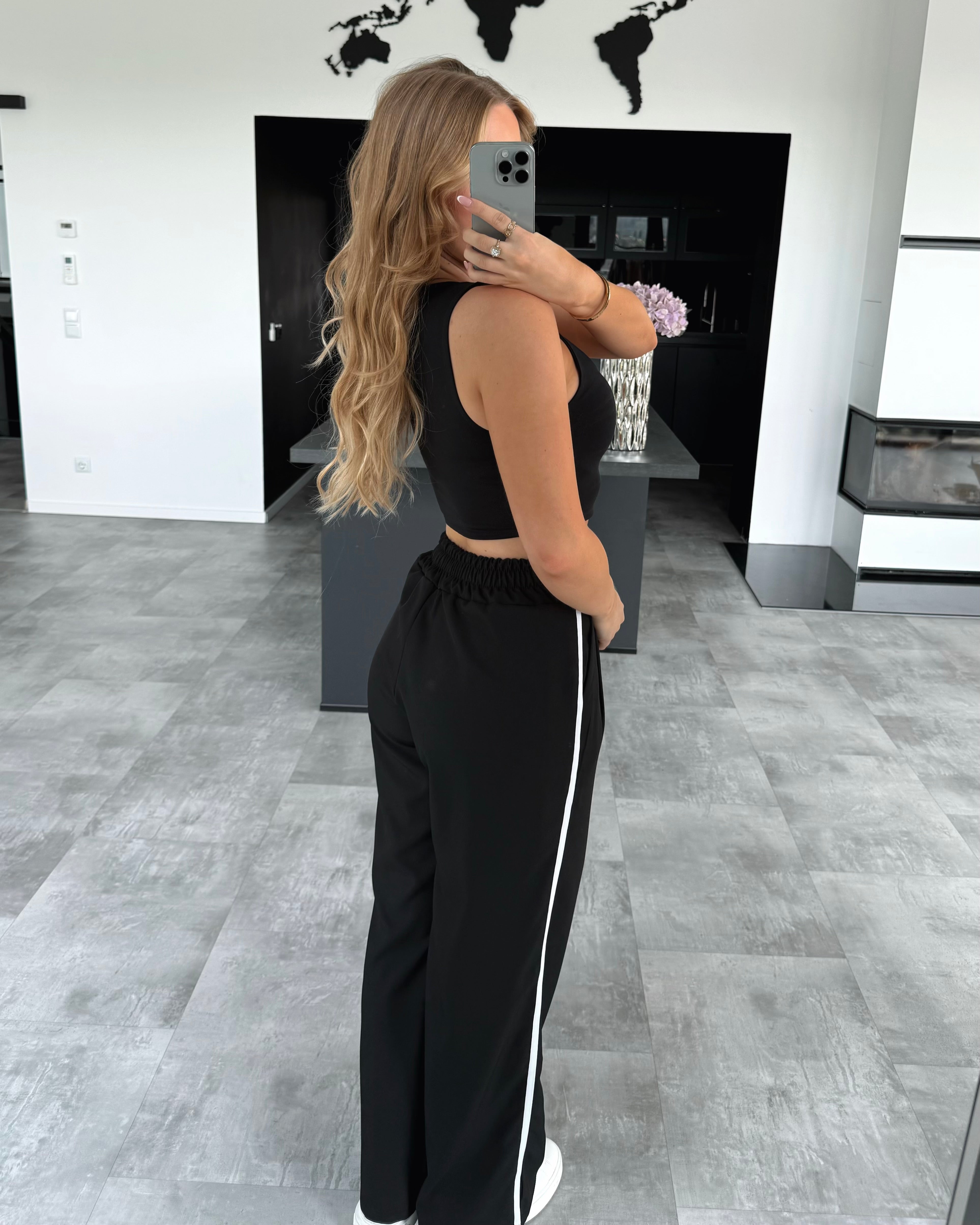 Stoffhose „Jen“ Schwarz