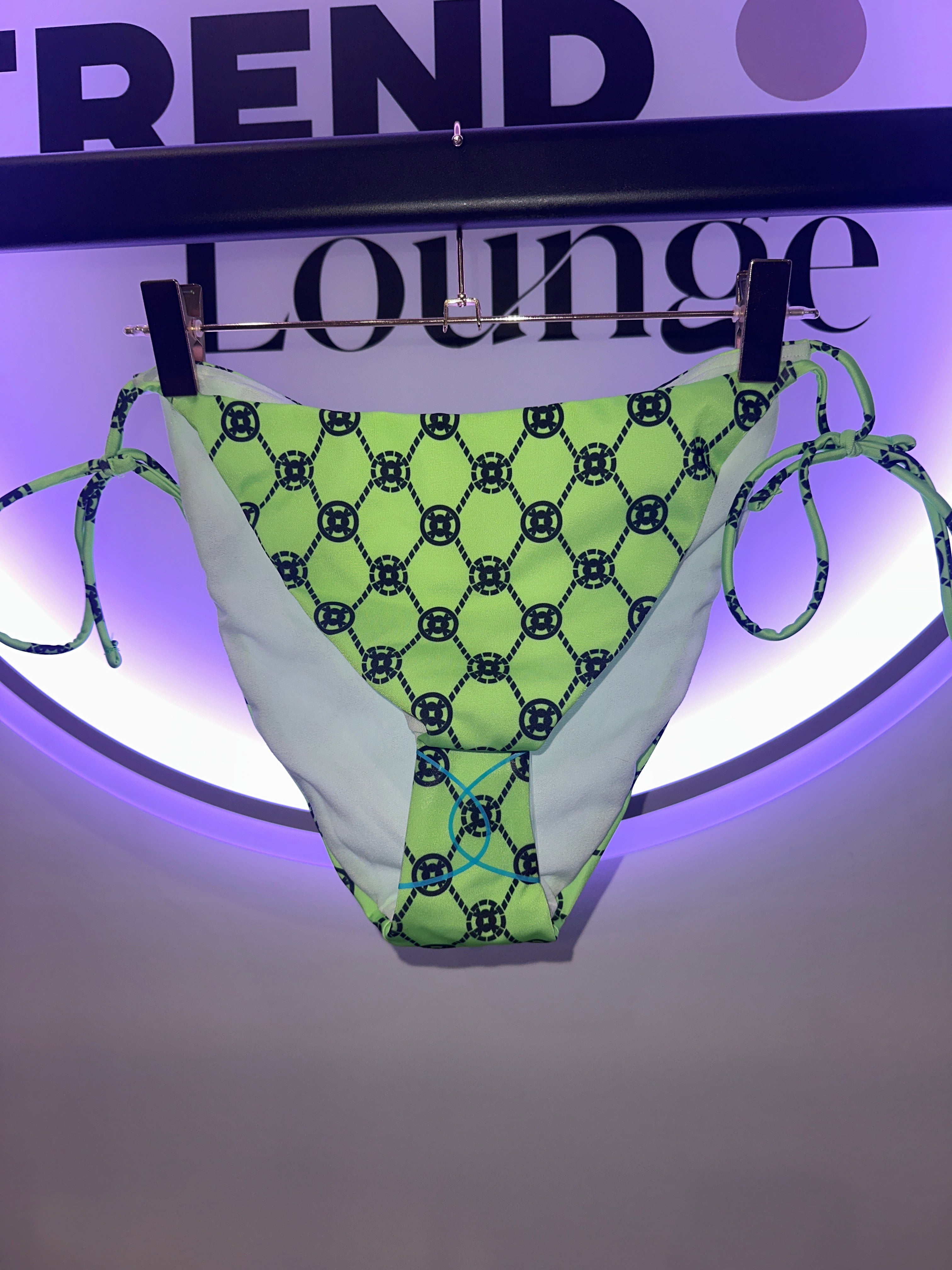 EINZELSTÜCK Bikini Hose Grün Muster #91