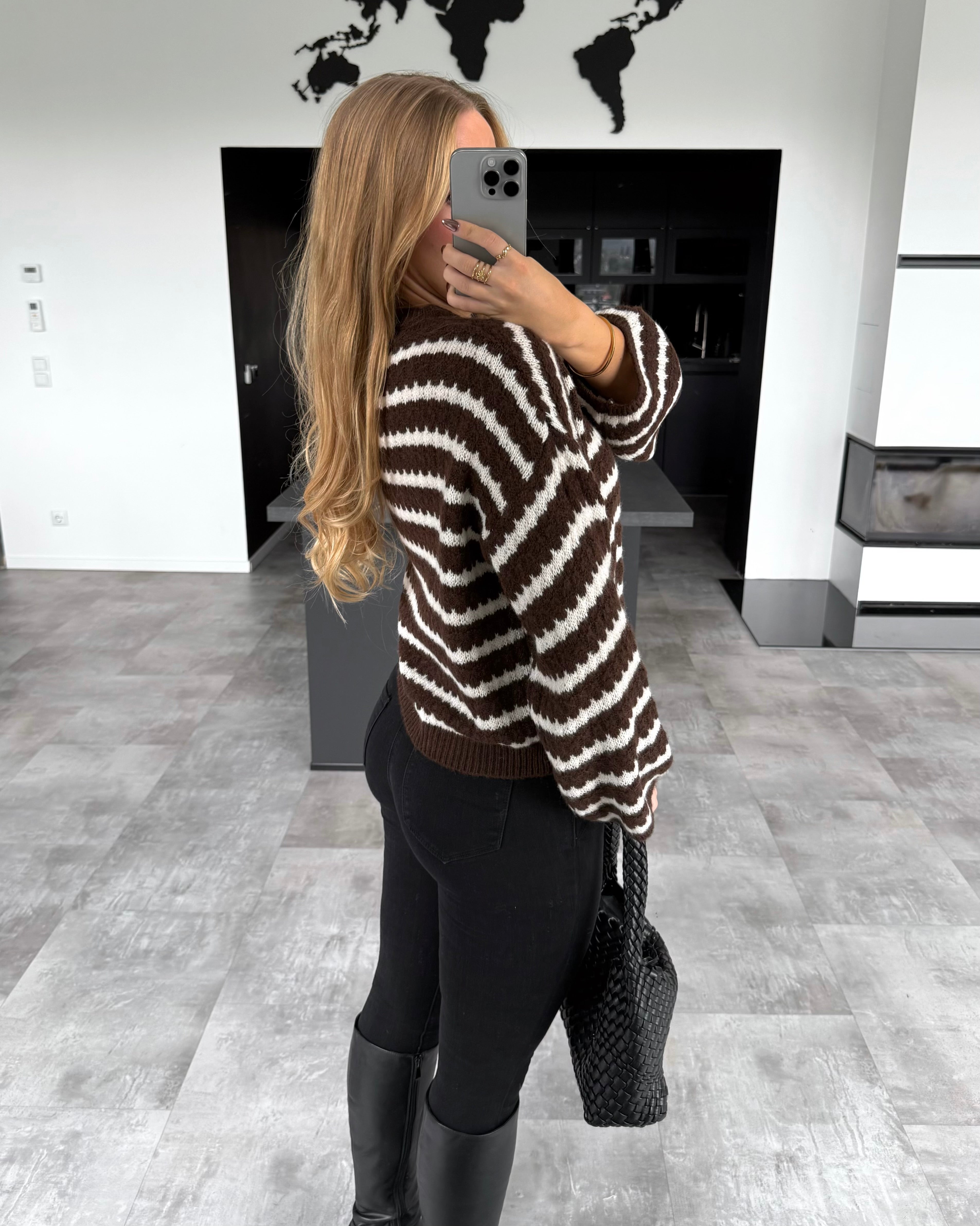 Pullover "Millie" Chocolate-Ecru