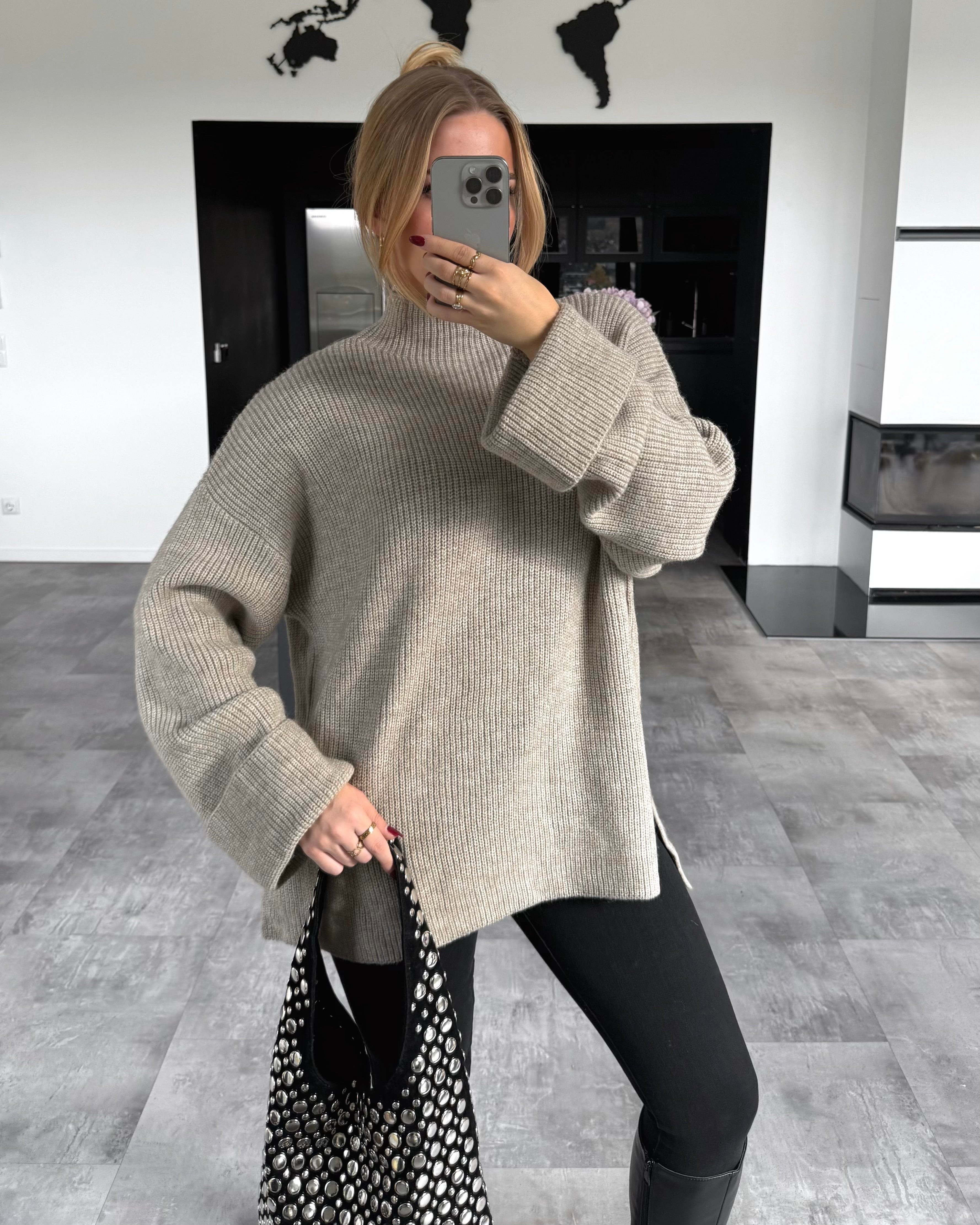 Strickpullover "Lina“ Taupe