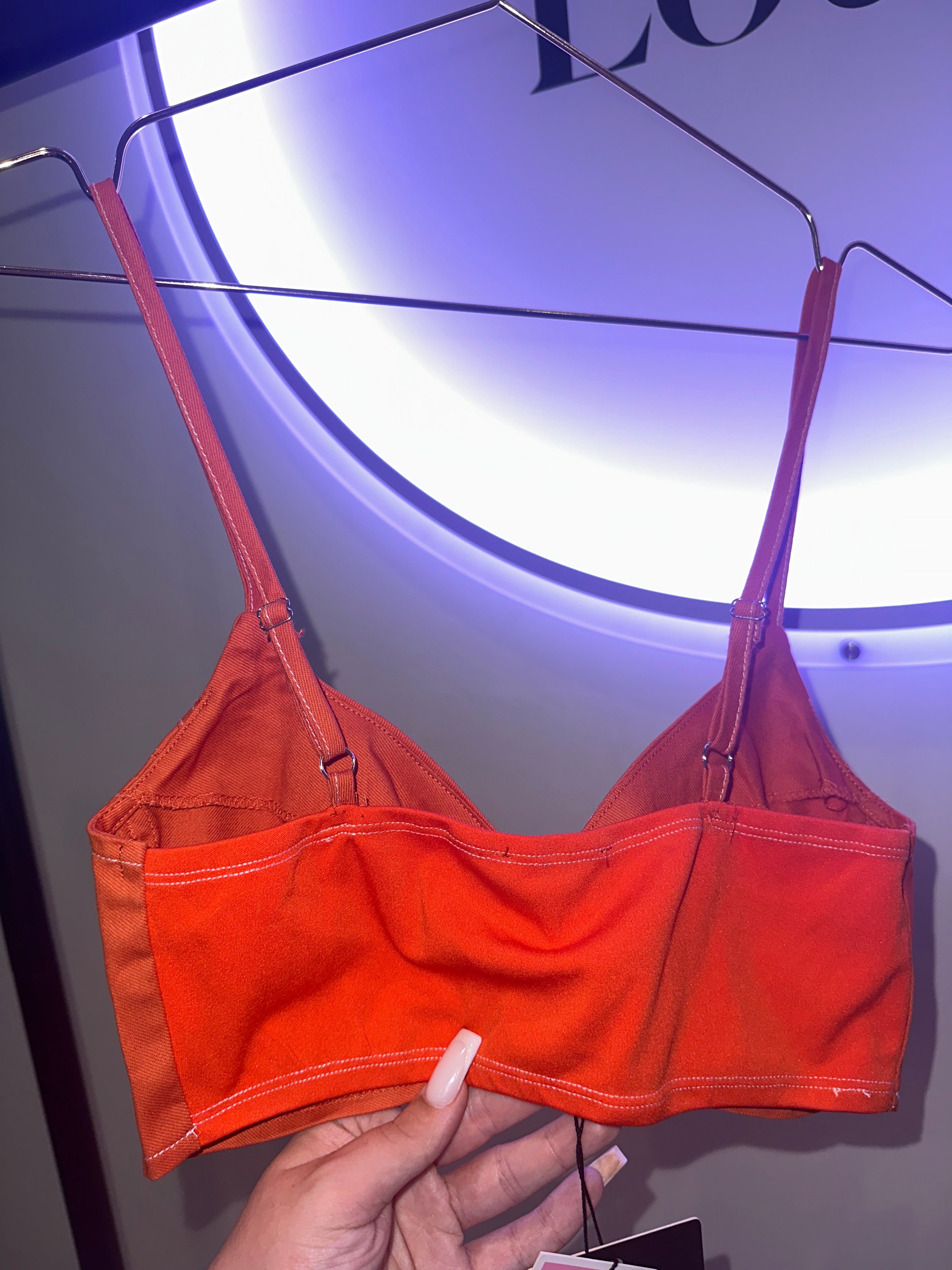 EINZELSTÜCK Bikini Oberteil Orange #93