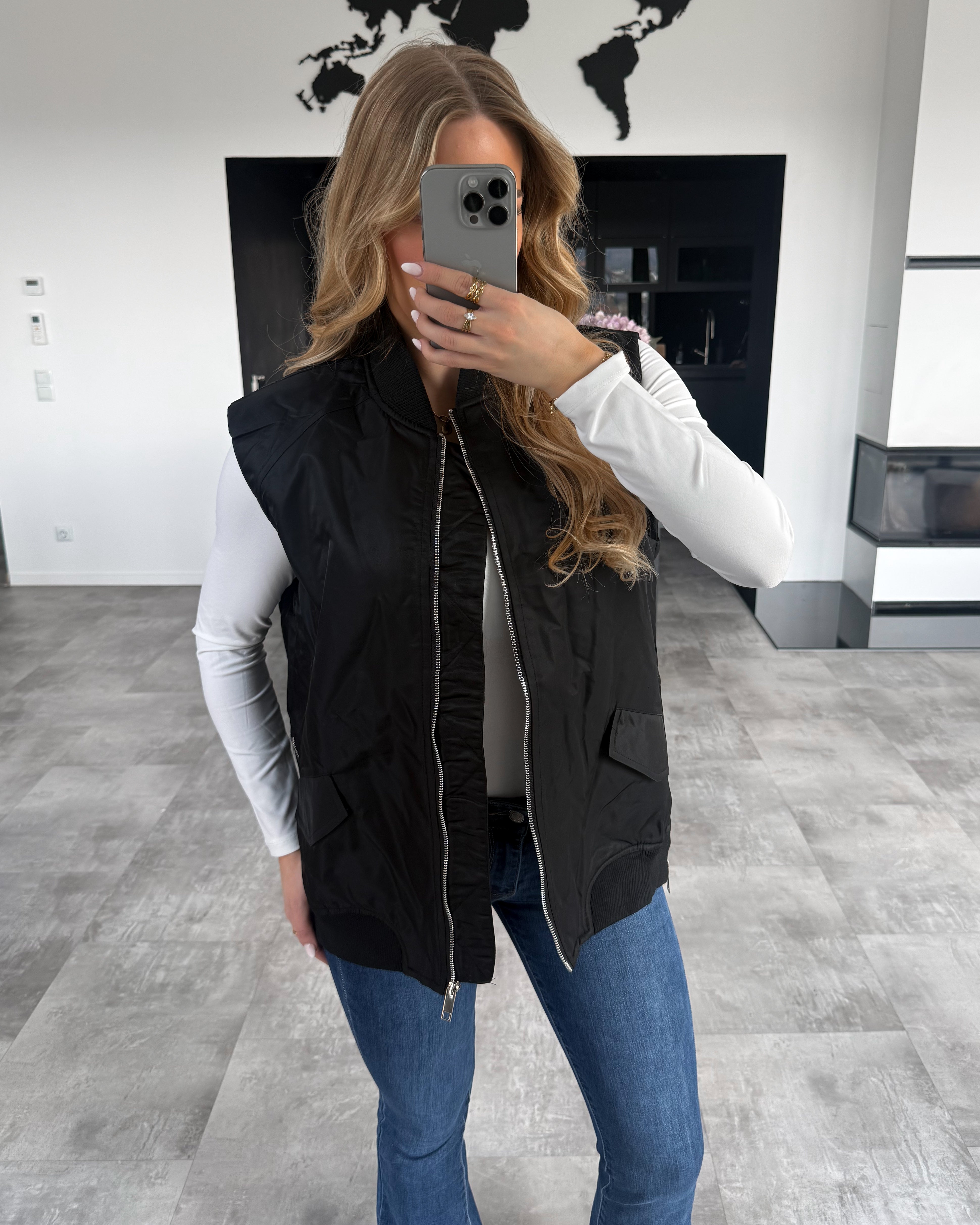 Stoff-Weste “Chelsea” Schwarz