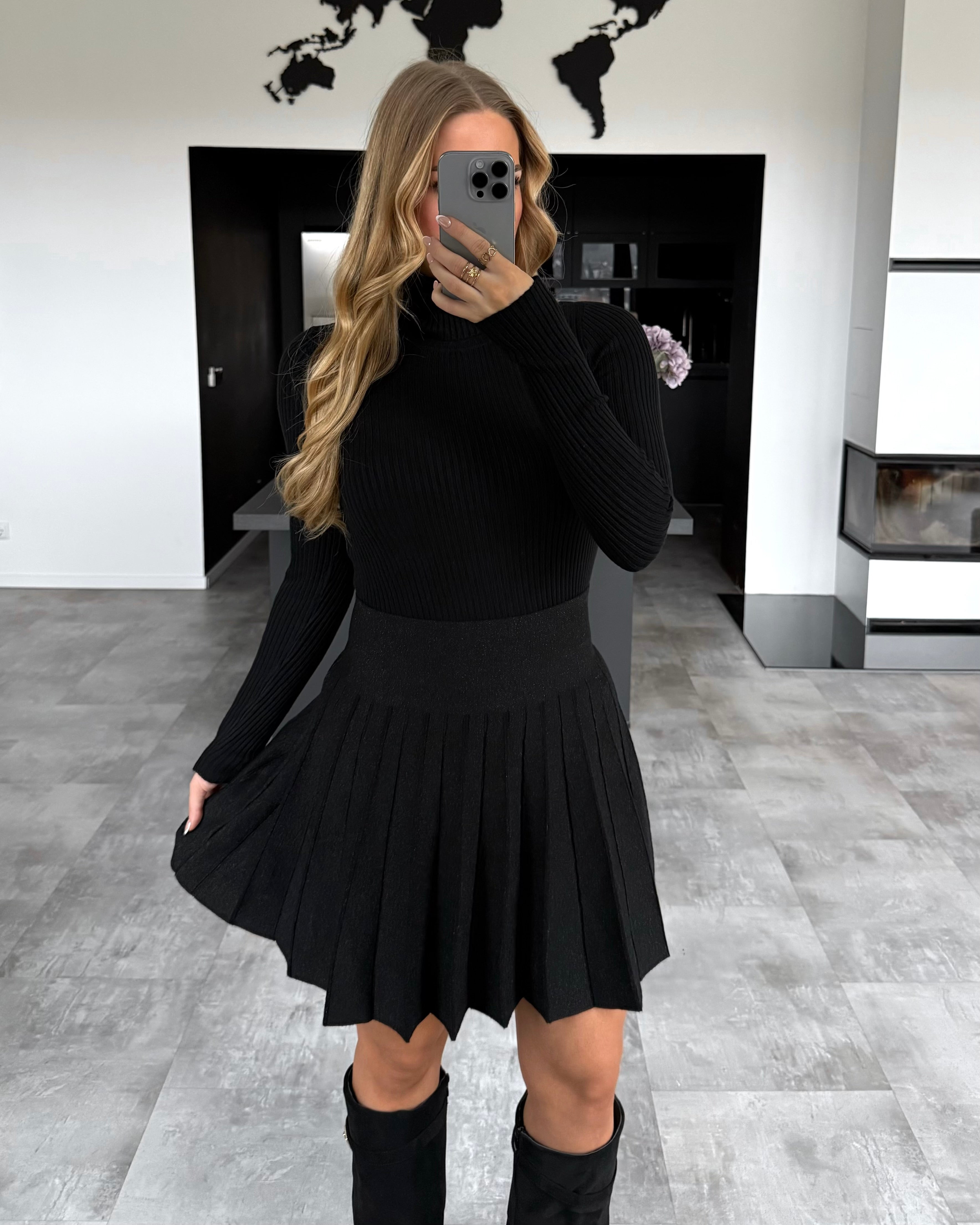 Glitzer-Rock "Gloria” Schwarz