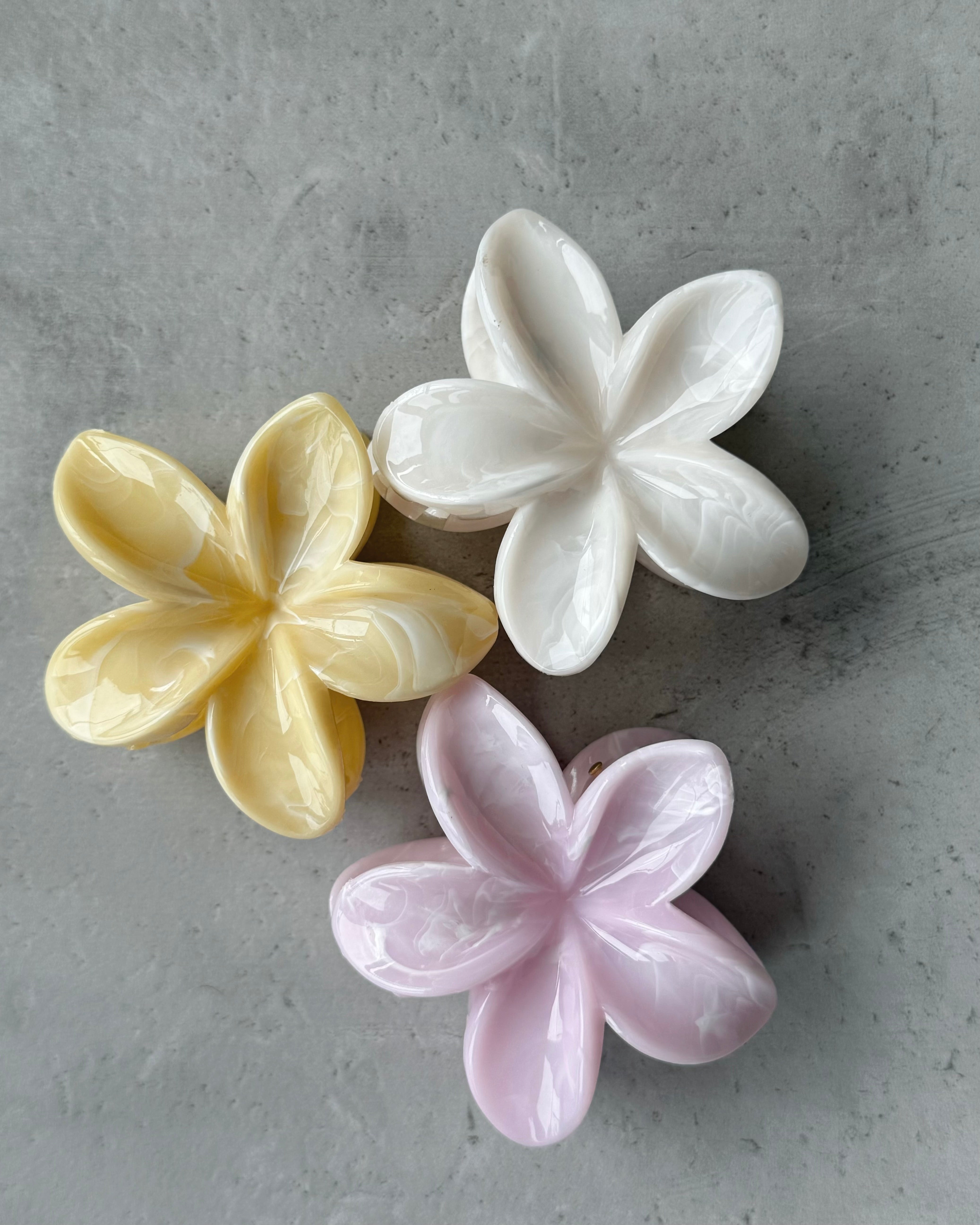 Haarklammer "Opal" Gelb Marble