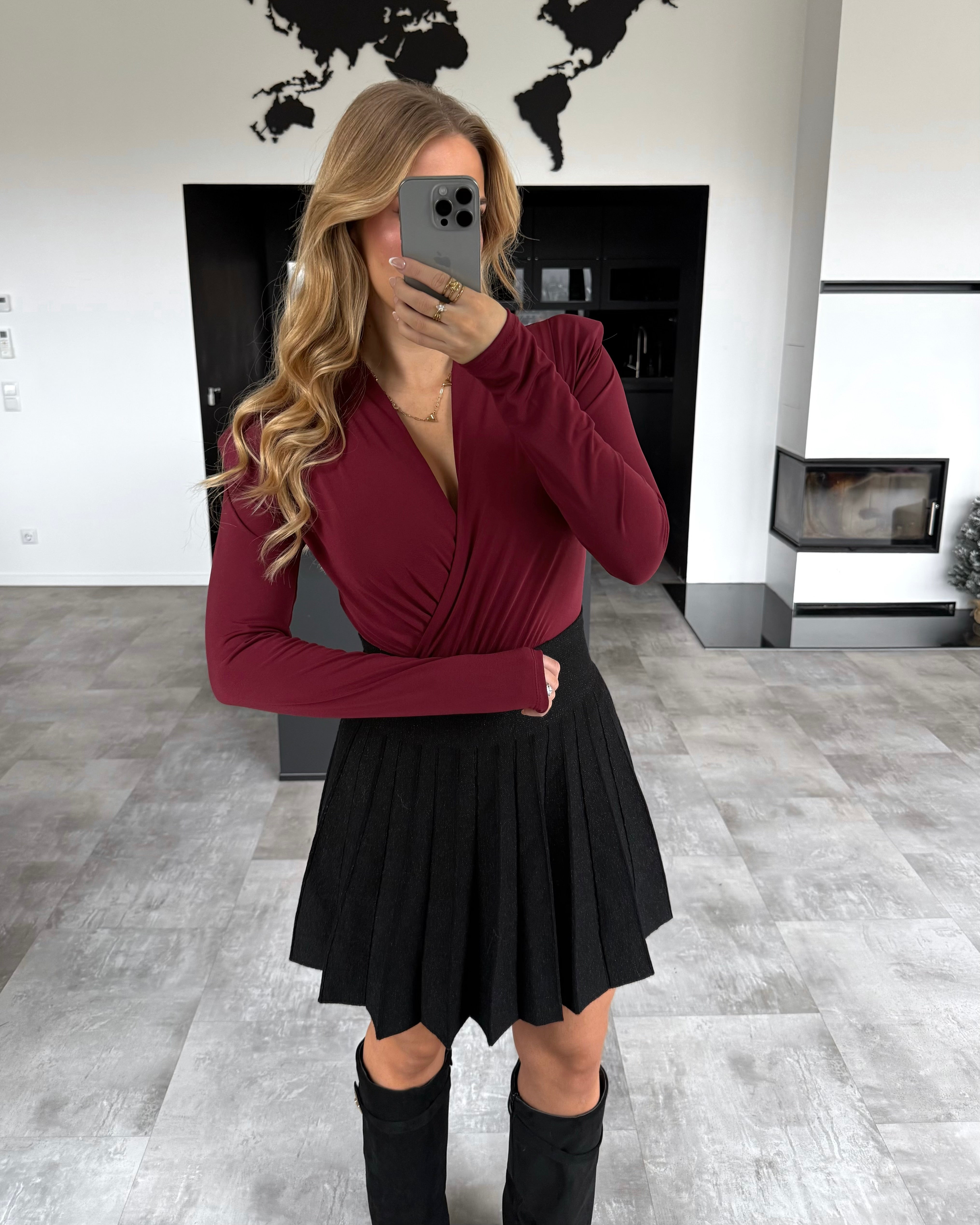 Crossover Body "Cindy" Burgunder