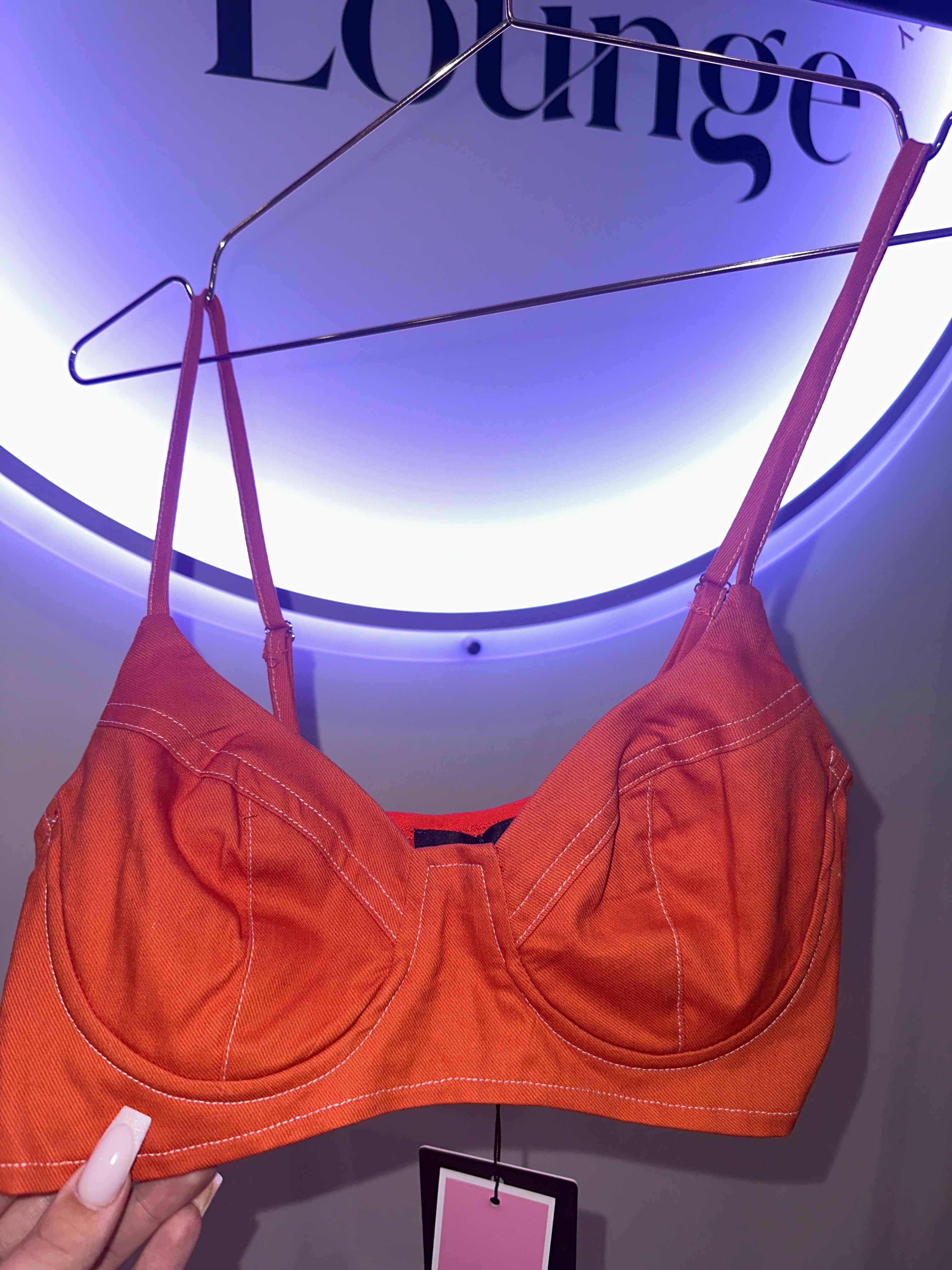 EINZELSTÜCK Bikini Oberteil Orange #93