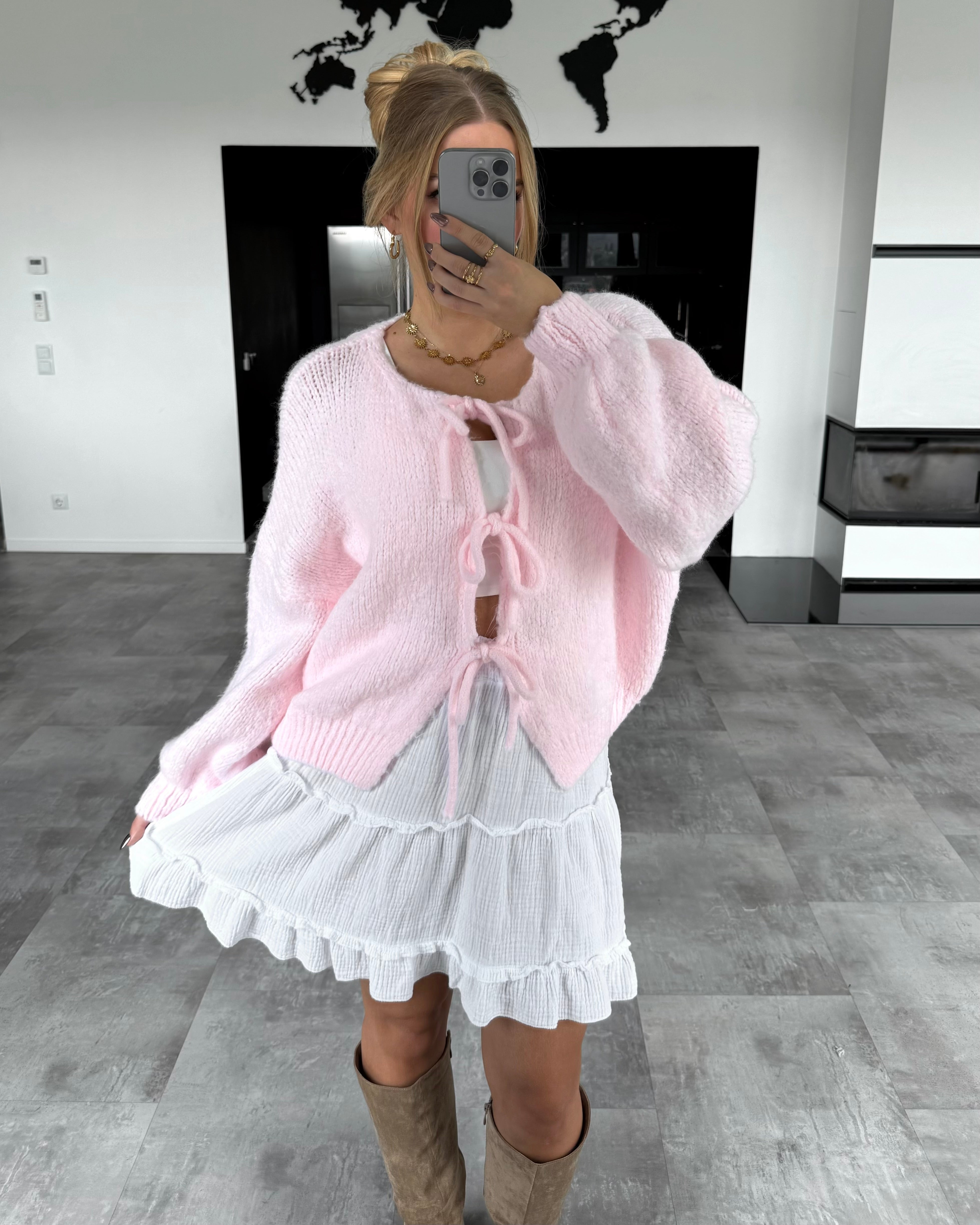 Knoten-Cardigan "Mavie" Babyrosa