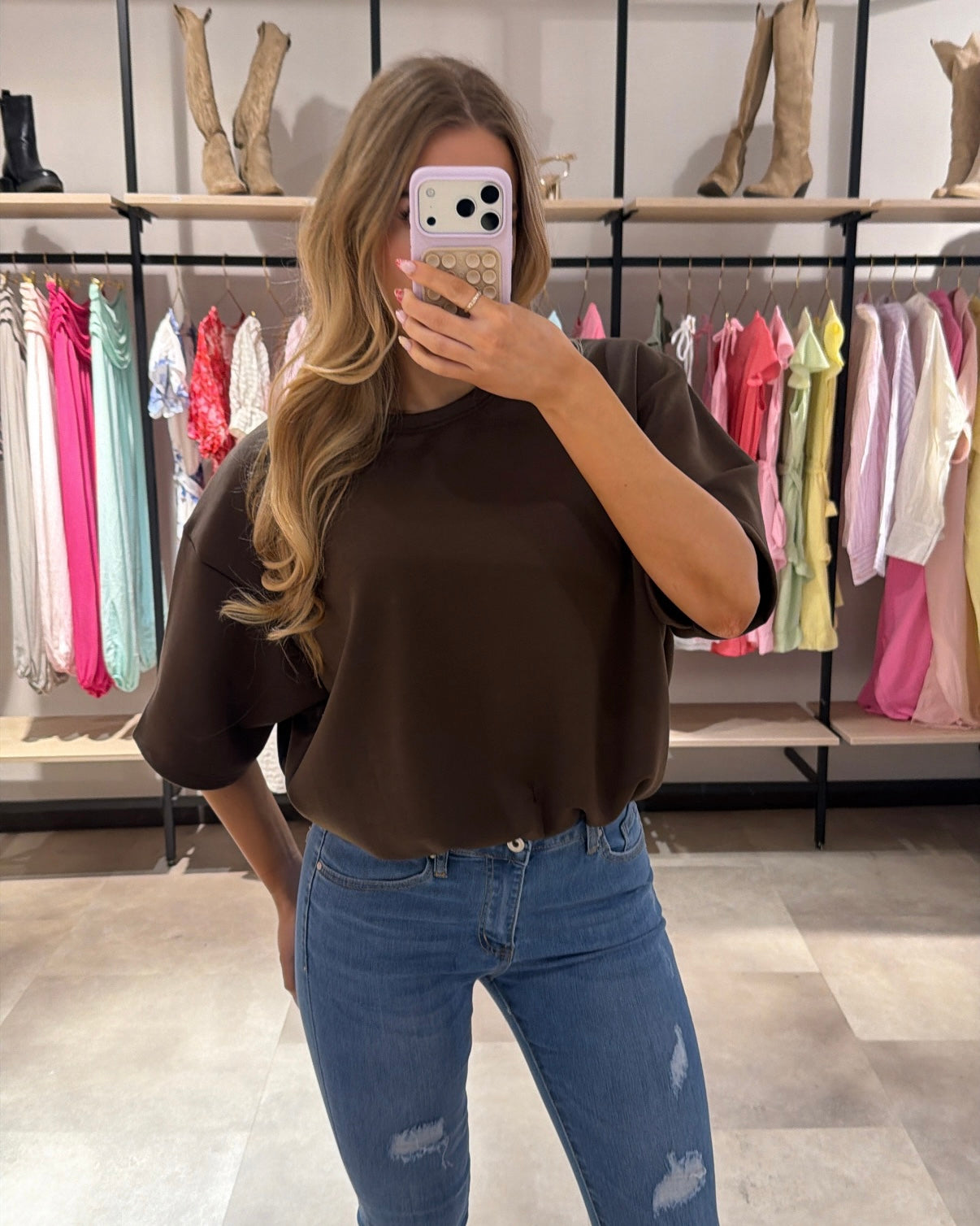 T-Shirt "Leonie" Chocolate