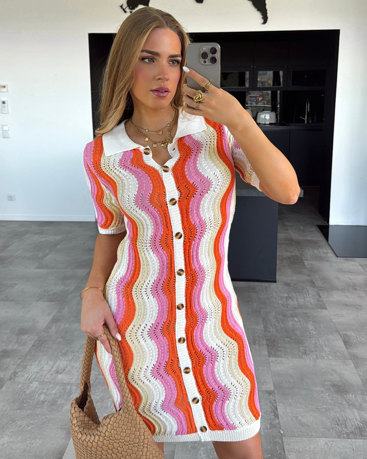 Häkelkleid "Luciana" Multicolor