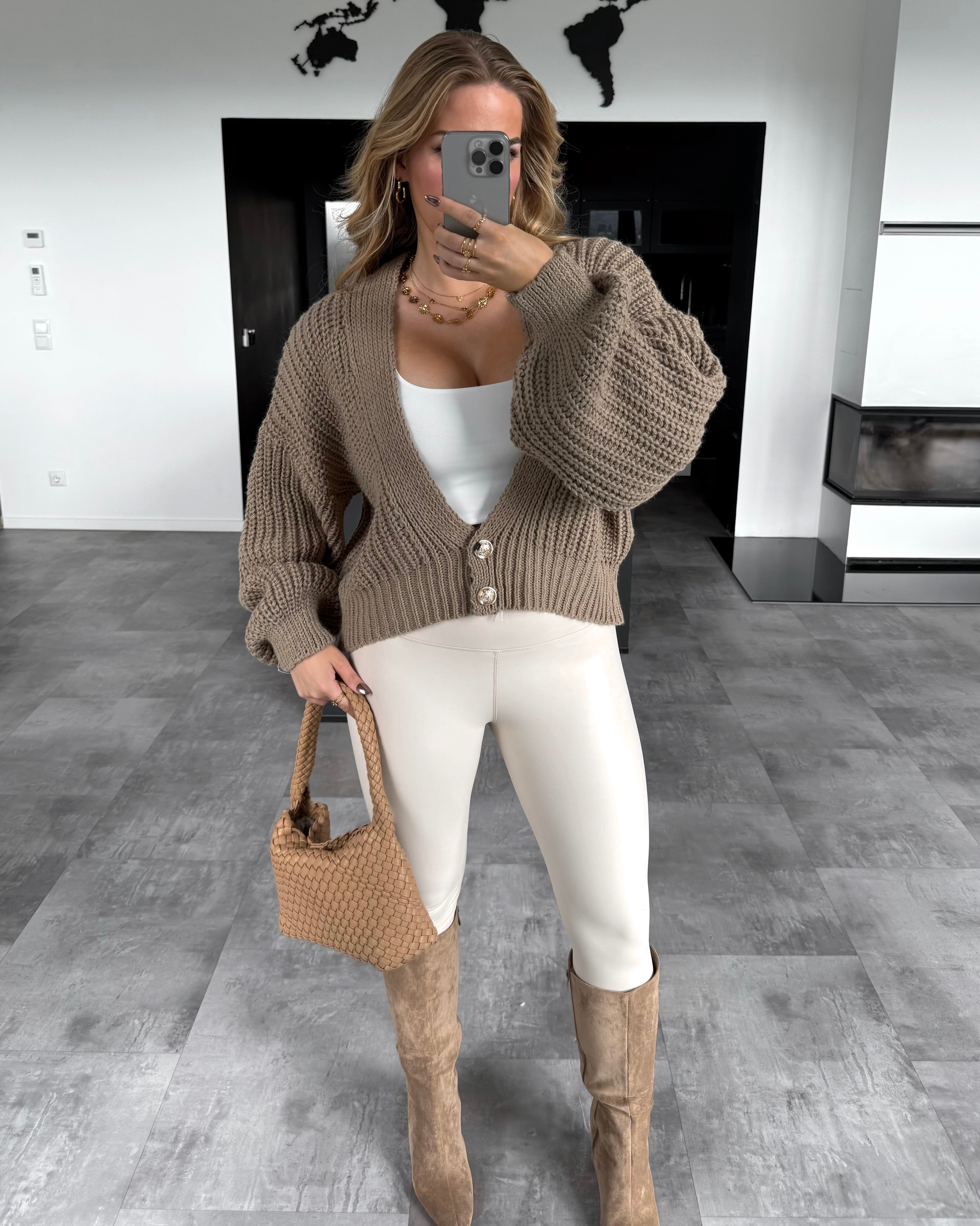 Cardigan "Giulia" Taupe