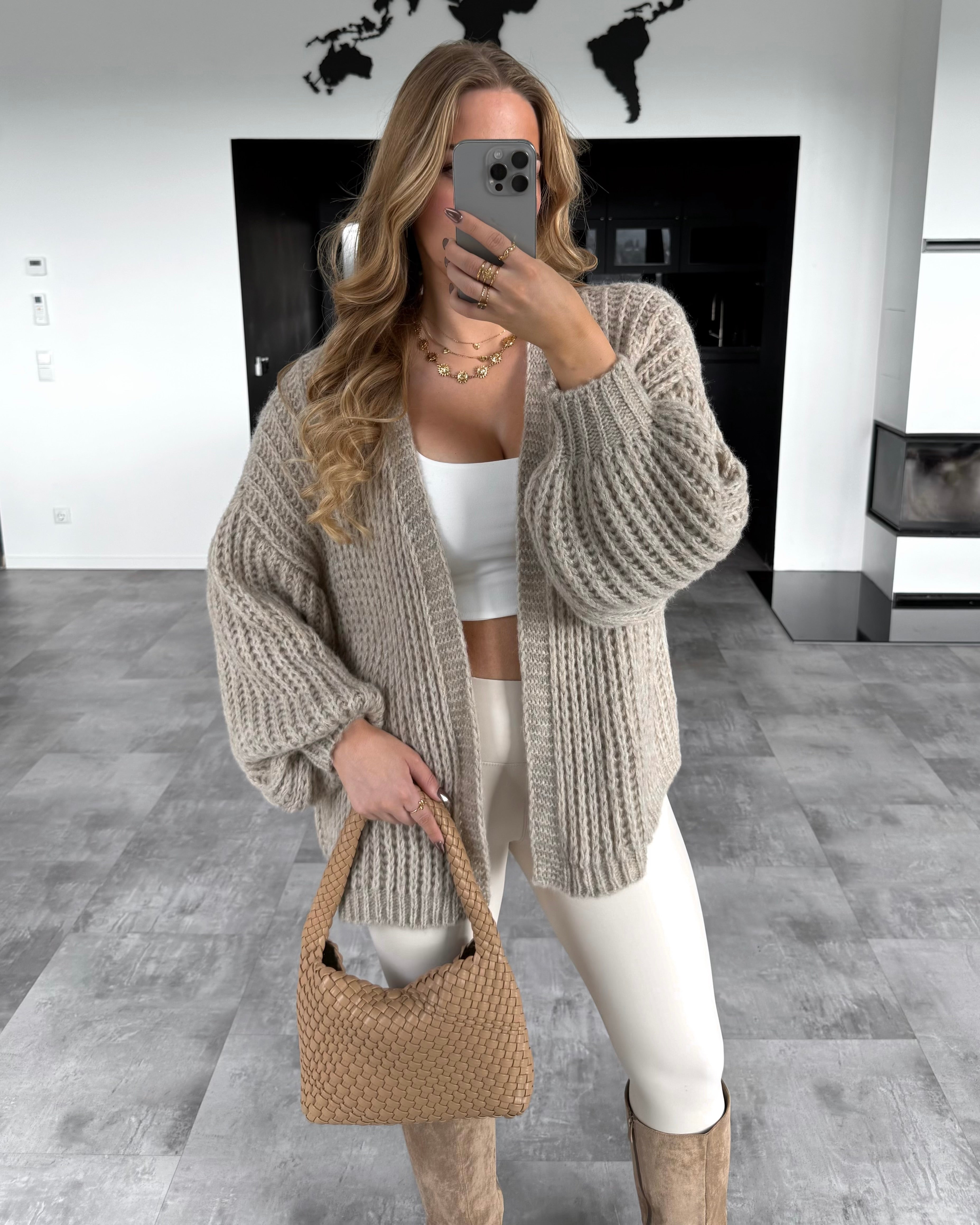 Cardigan "Cosima" Taupe