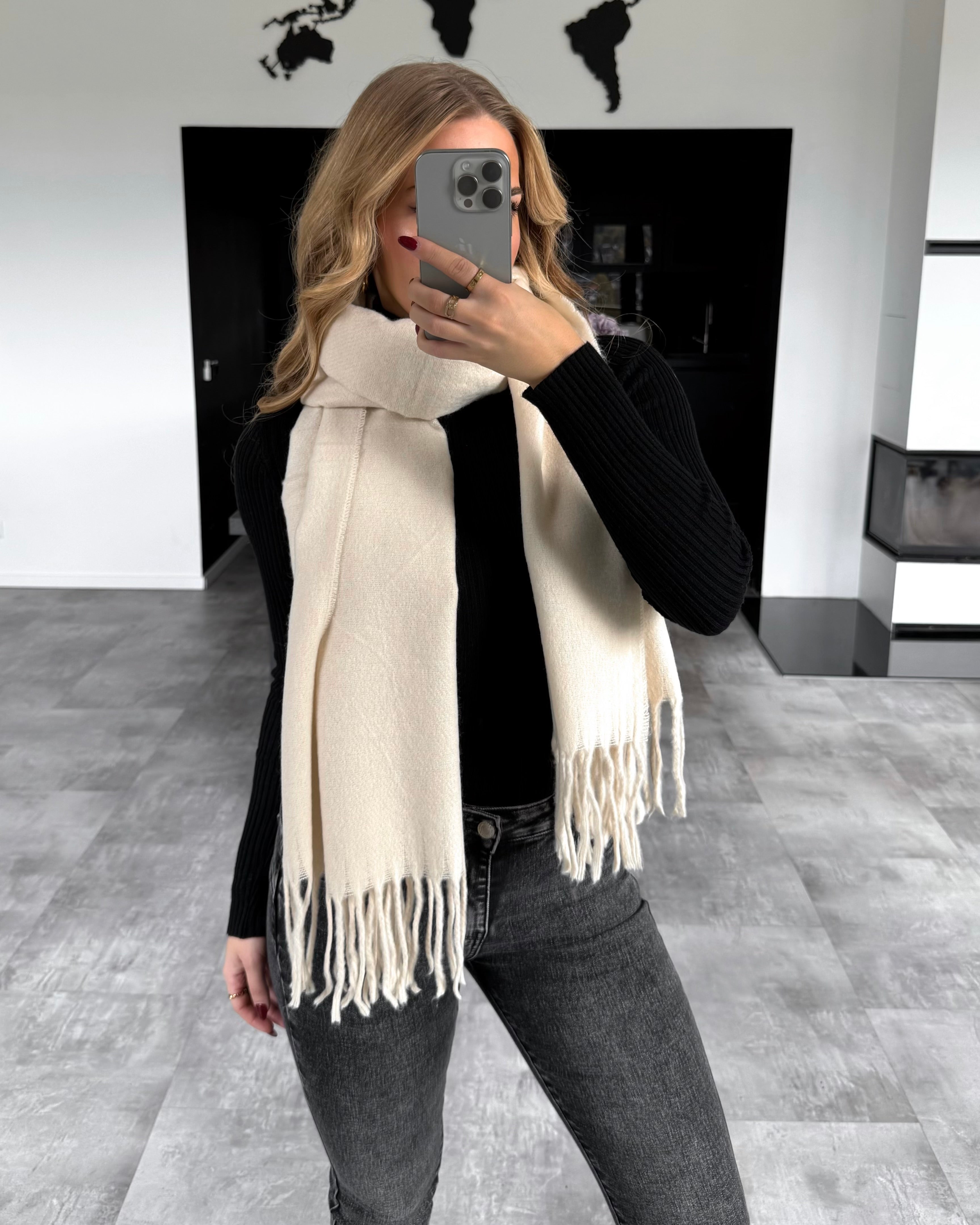 Schal „Alva“ Ecru