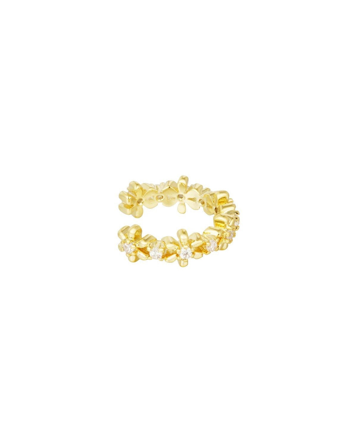 Shiny Flower Earcuff