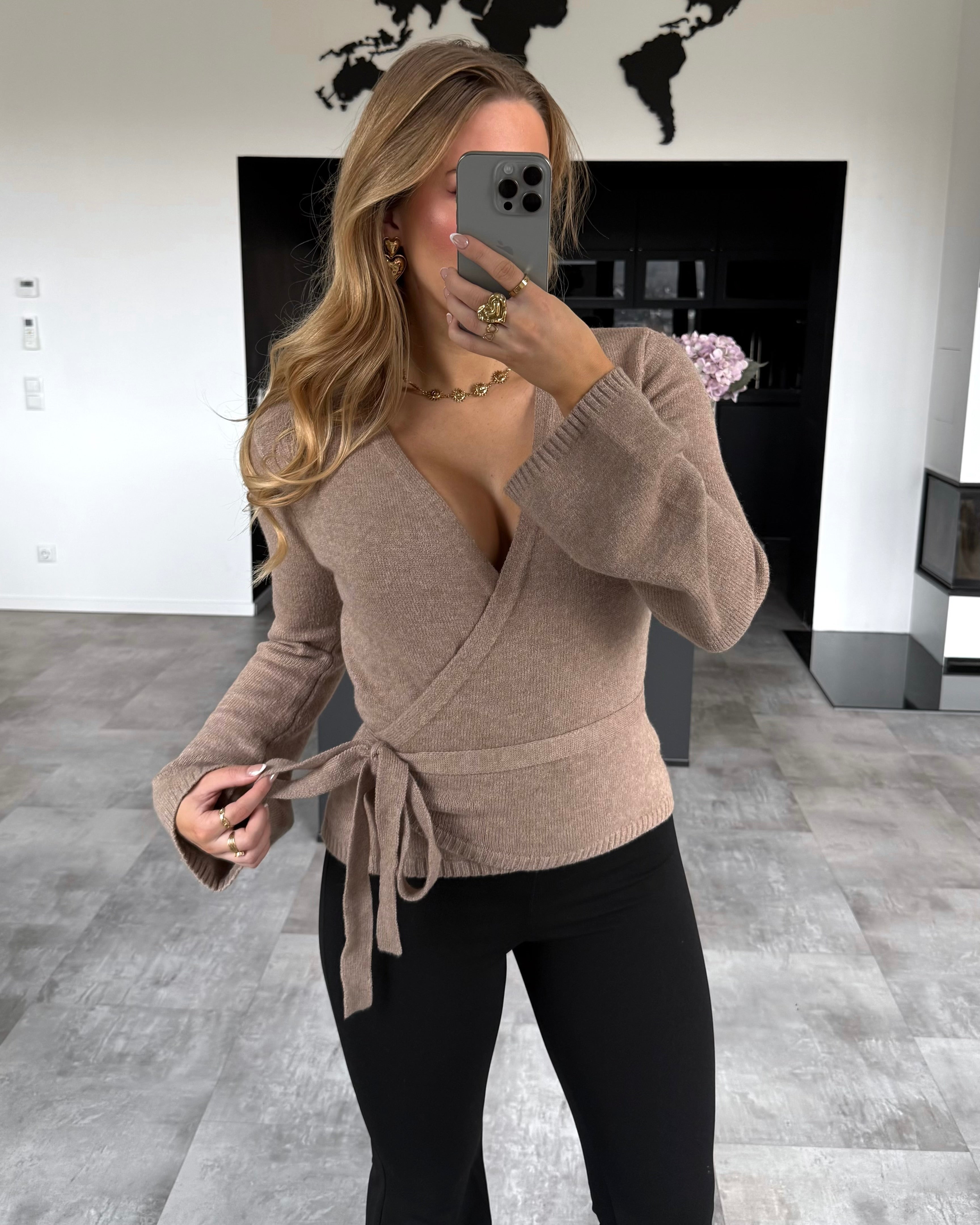 Wickel-Cardigan "Jovie" Taupe