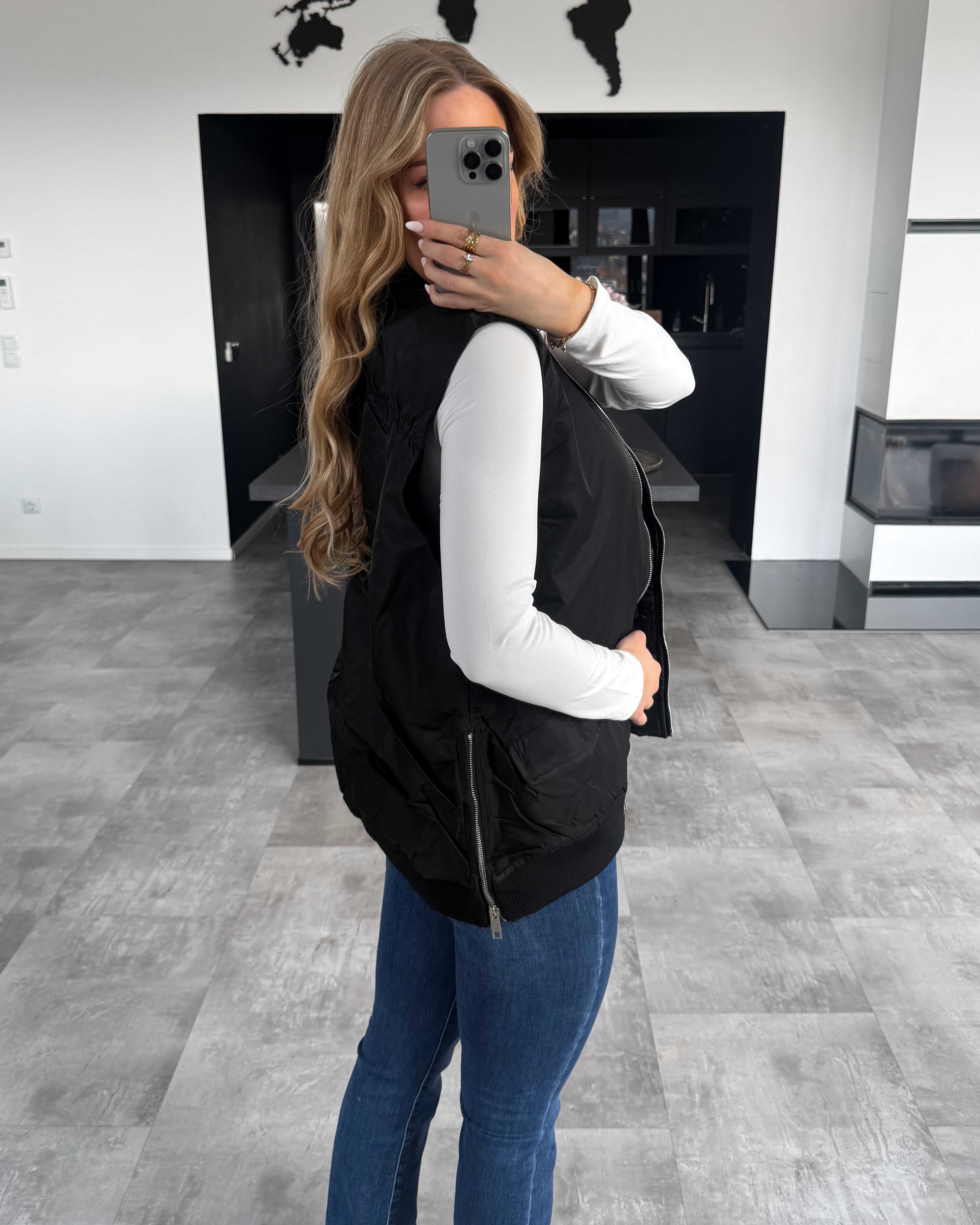 Stoff-Weste “Chelsea” Schwarz