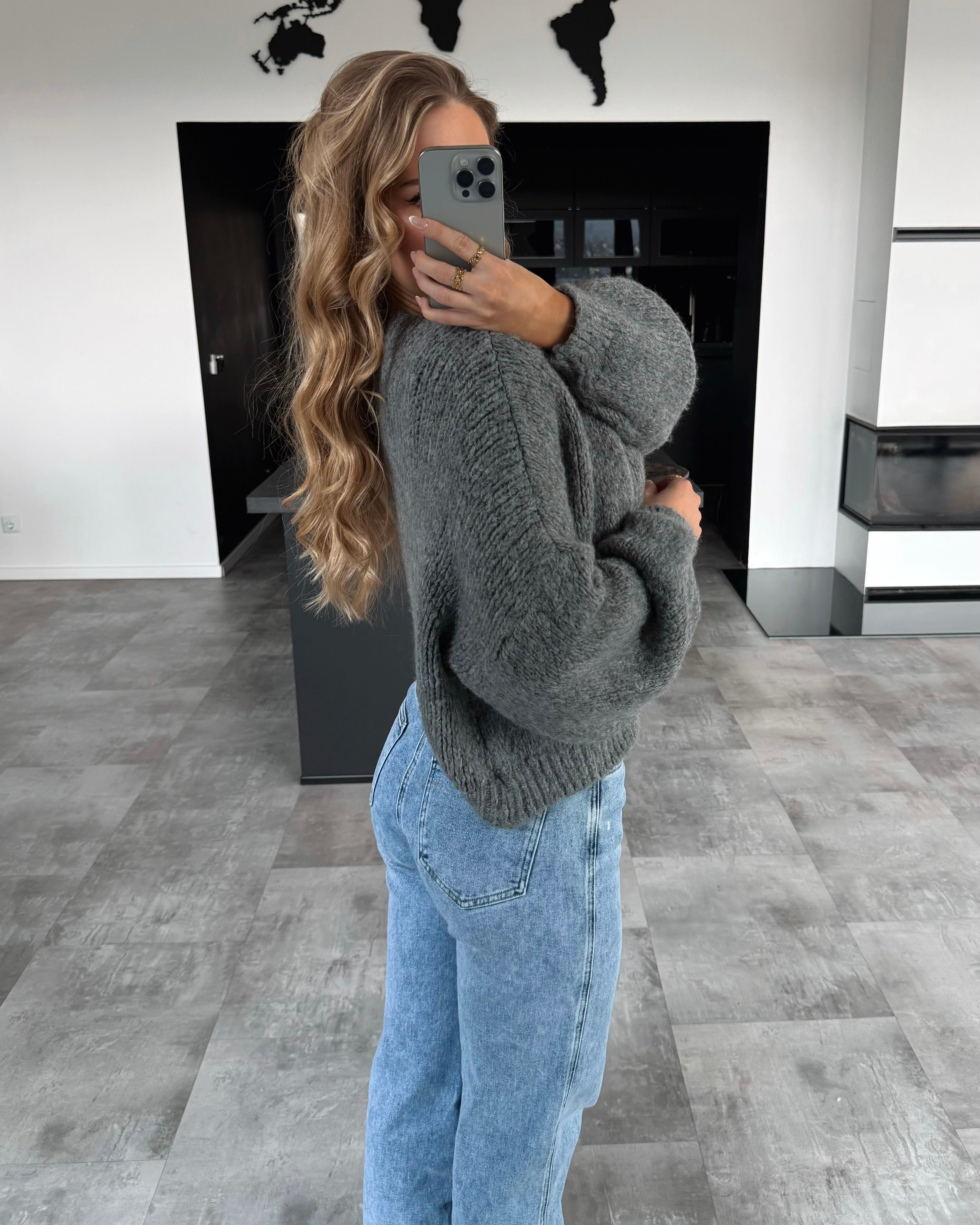 Strickset “Alessia” Grau