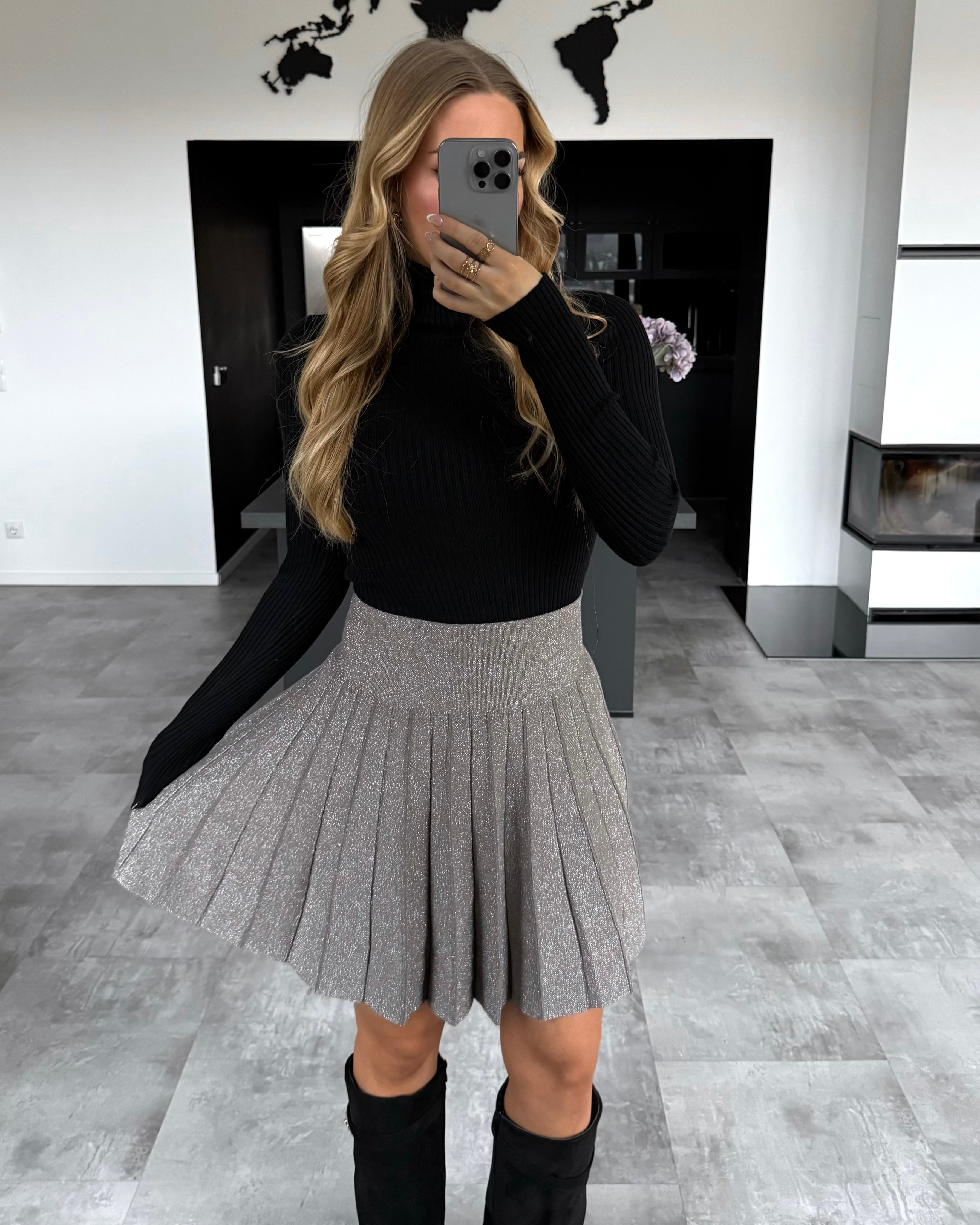 Glitzer-Rock "Gloria” Taupe