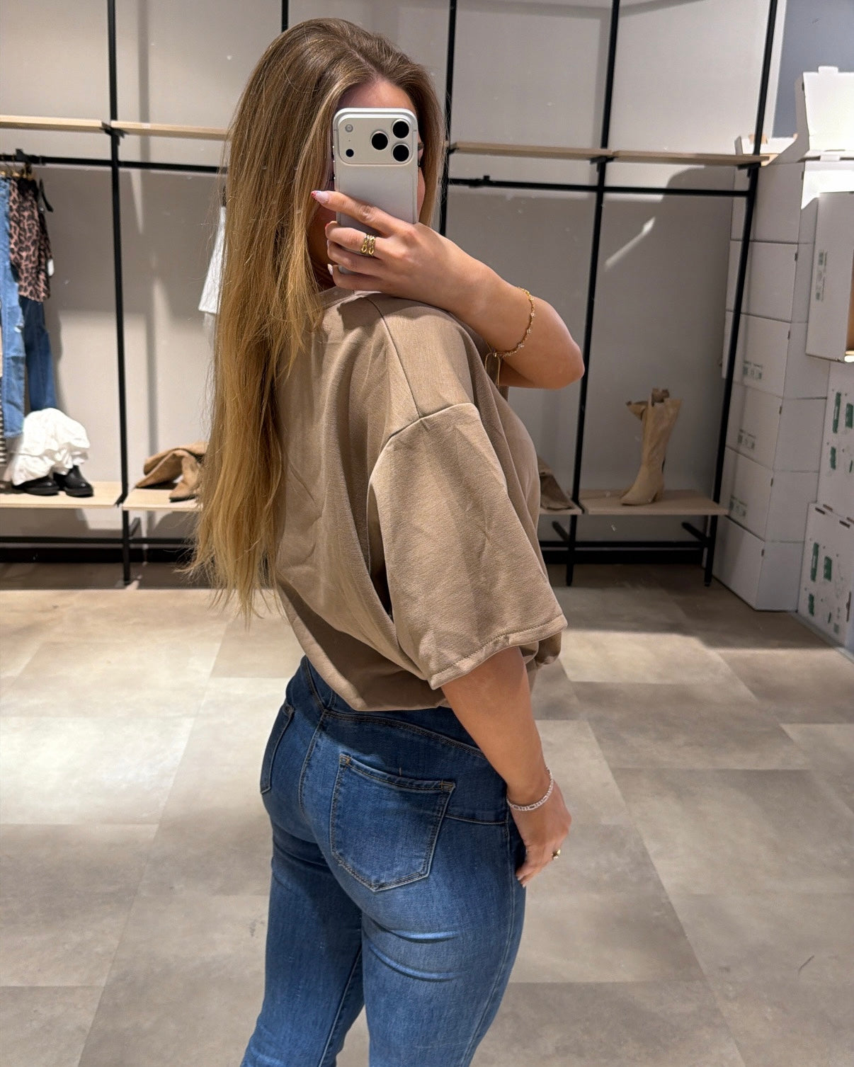 T-Shirt "Leonie" Taupe